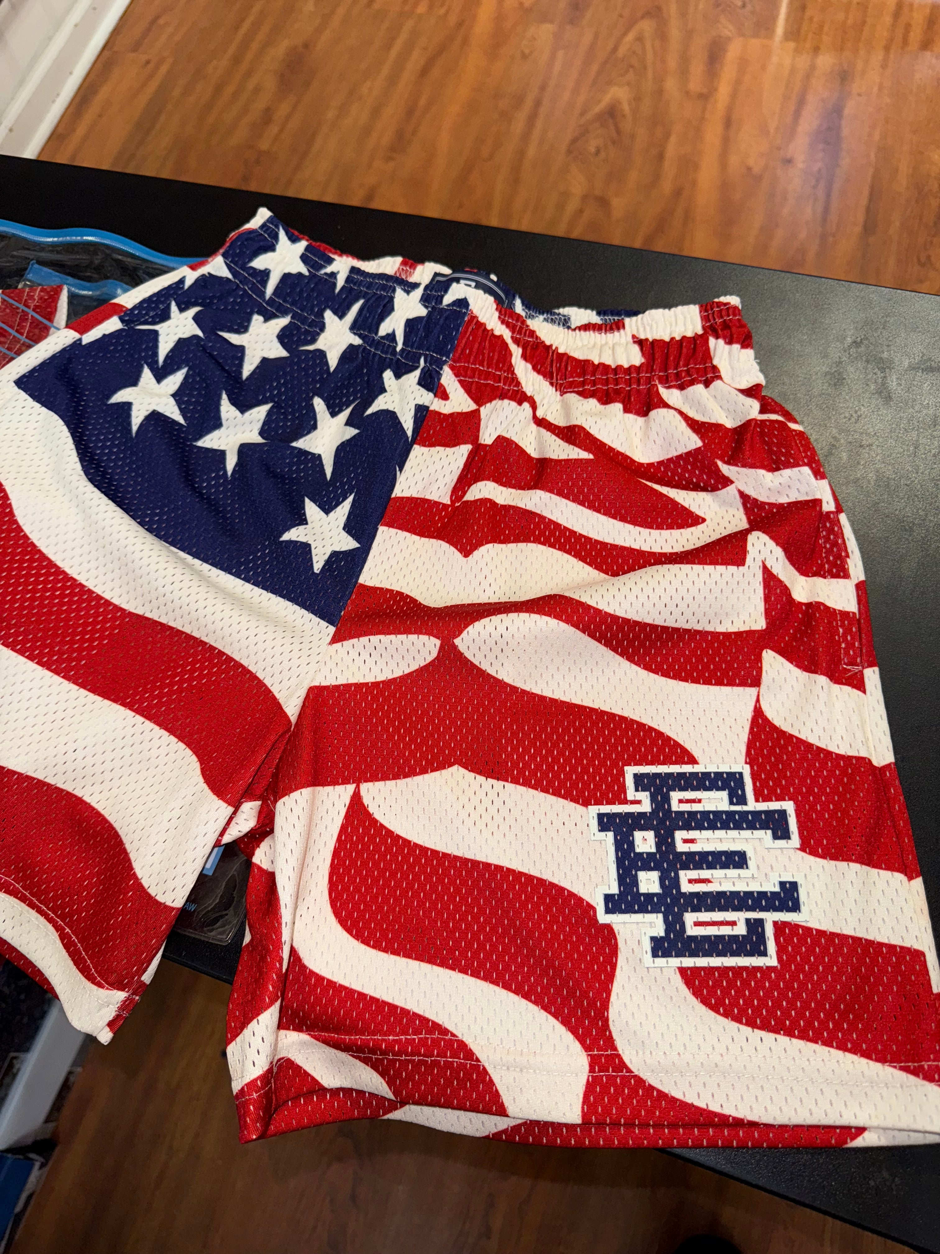 Size S Eric Emanuel EE Shorts “USA” Brand New