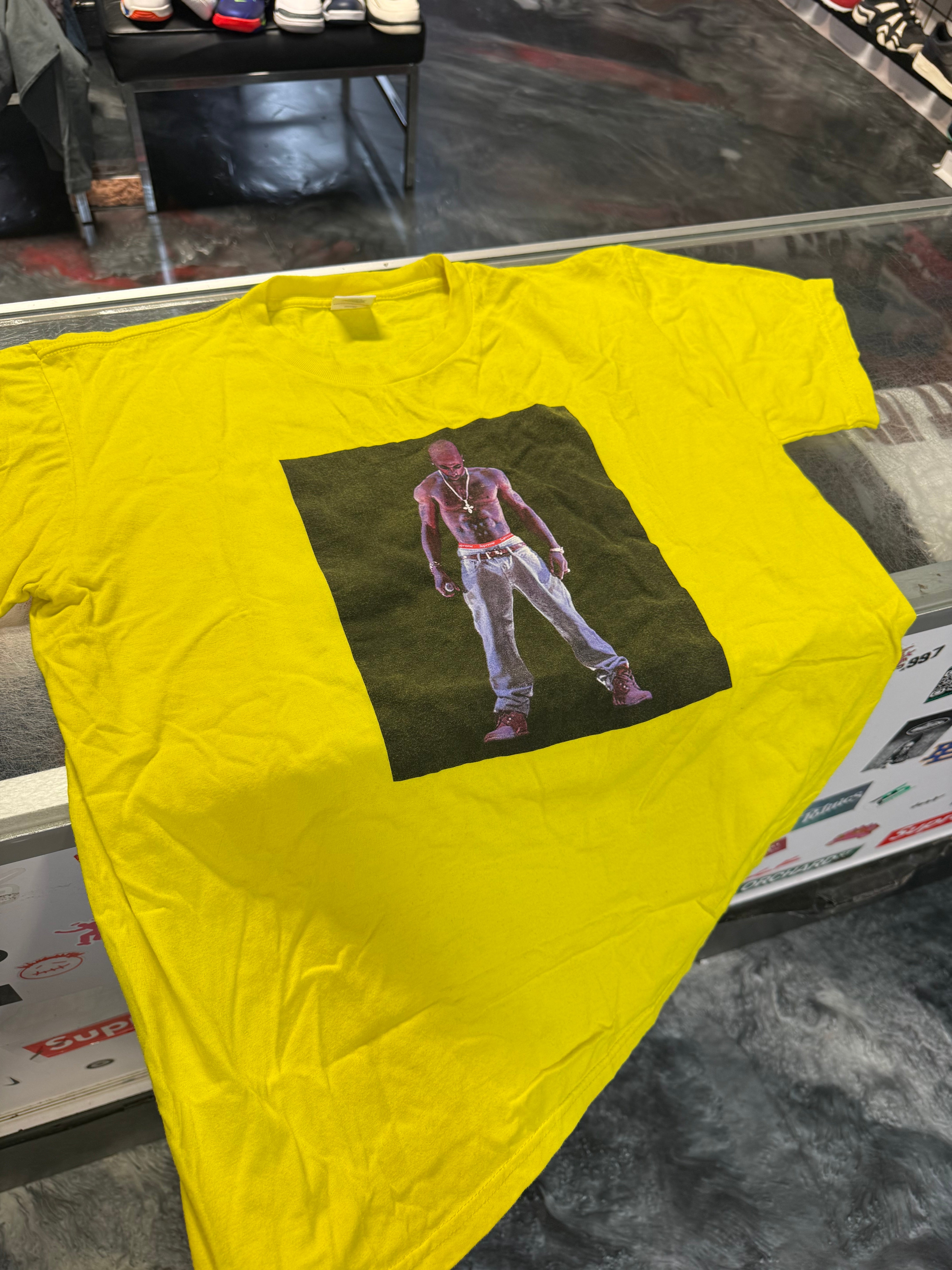 Size M Supreme Tupac Hologram Tee “Yellow”