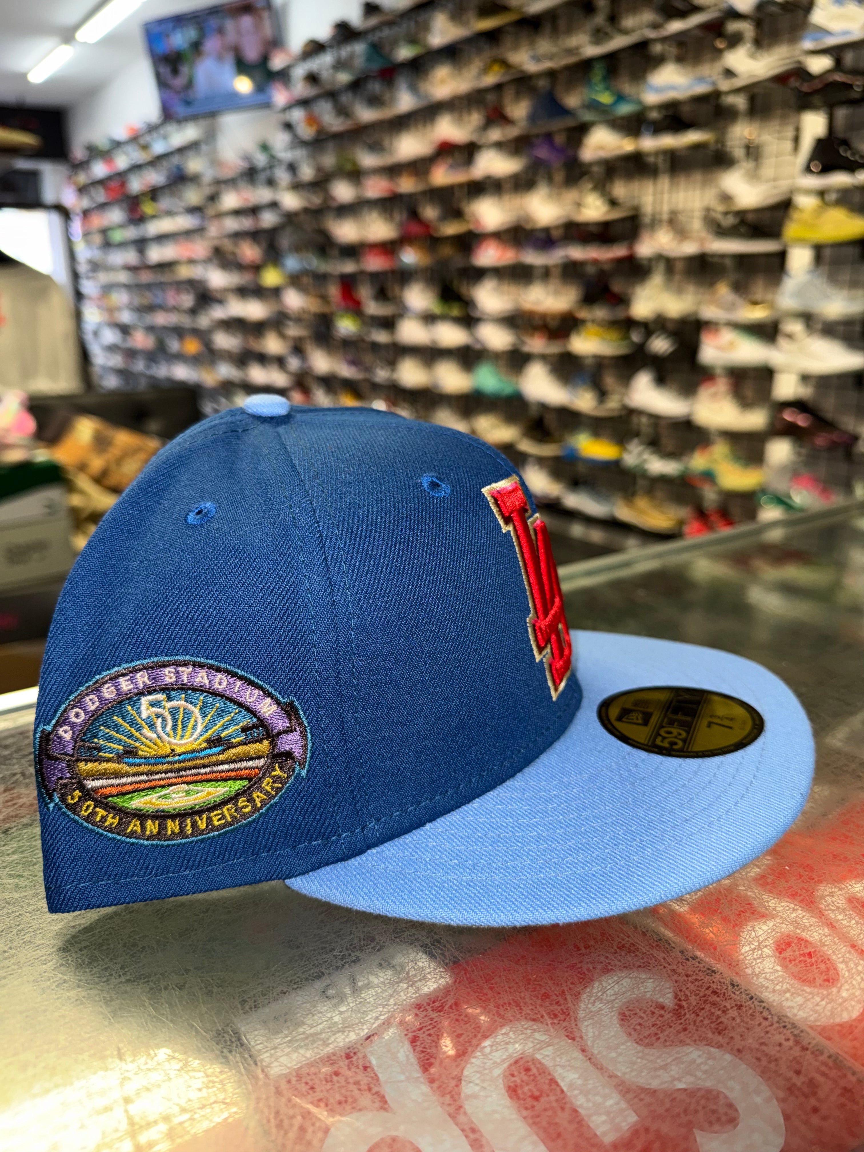 Size 7 3/4 New Era Fitted Hat “Dodgers Blue” Brand New