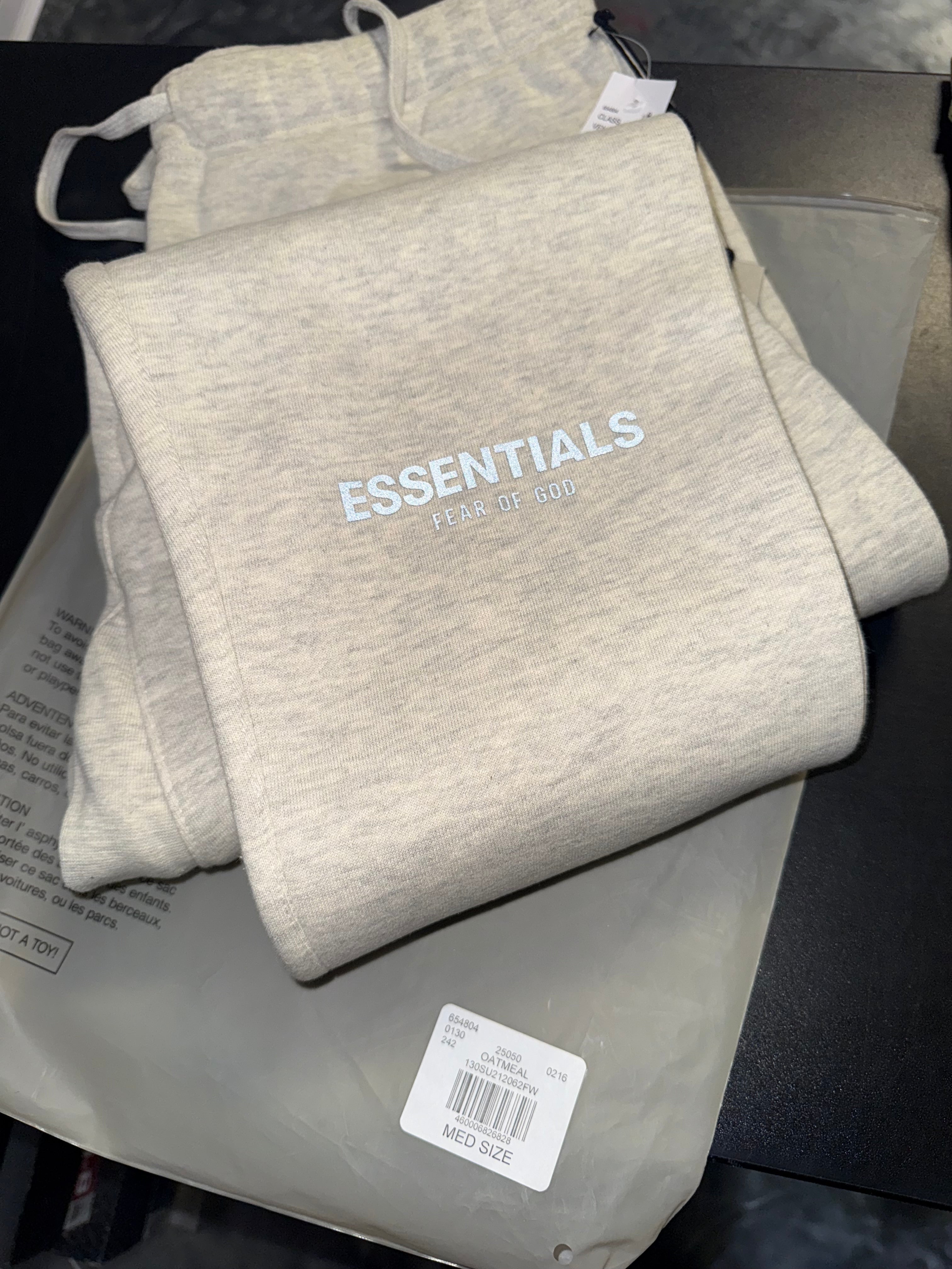 Size M Essentials FOG Sweatpants “Light Oatmeal” Brand New