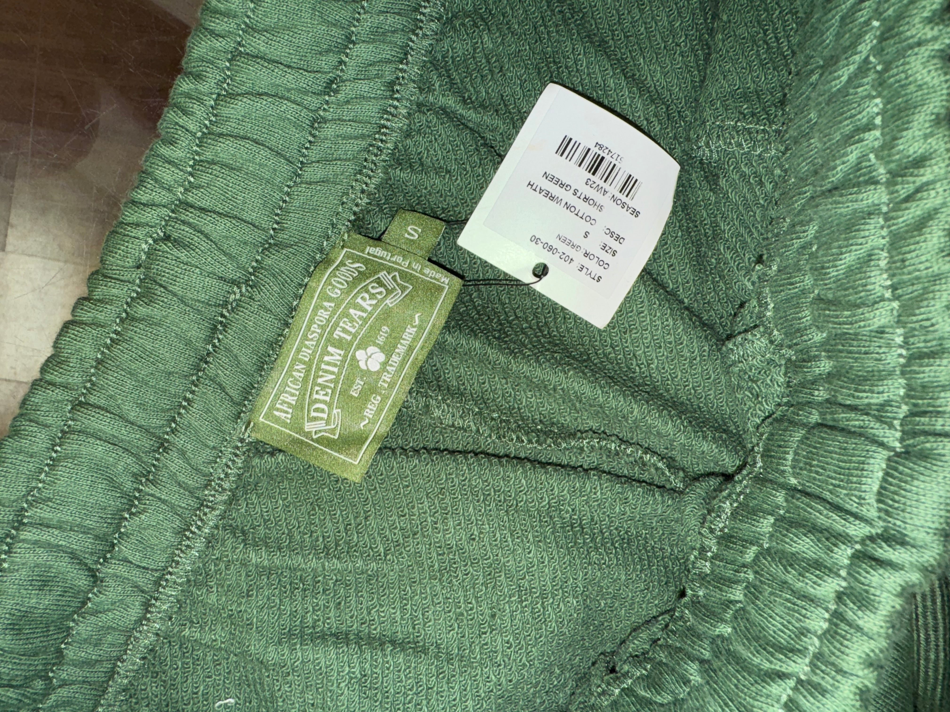 Size S Denim Tears Cotton Wreath Shorts “Green” Brand New