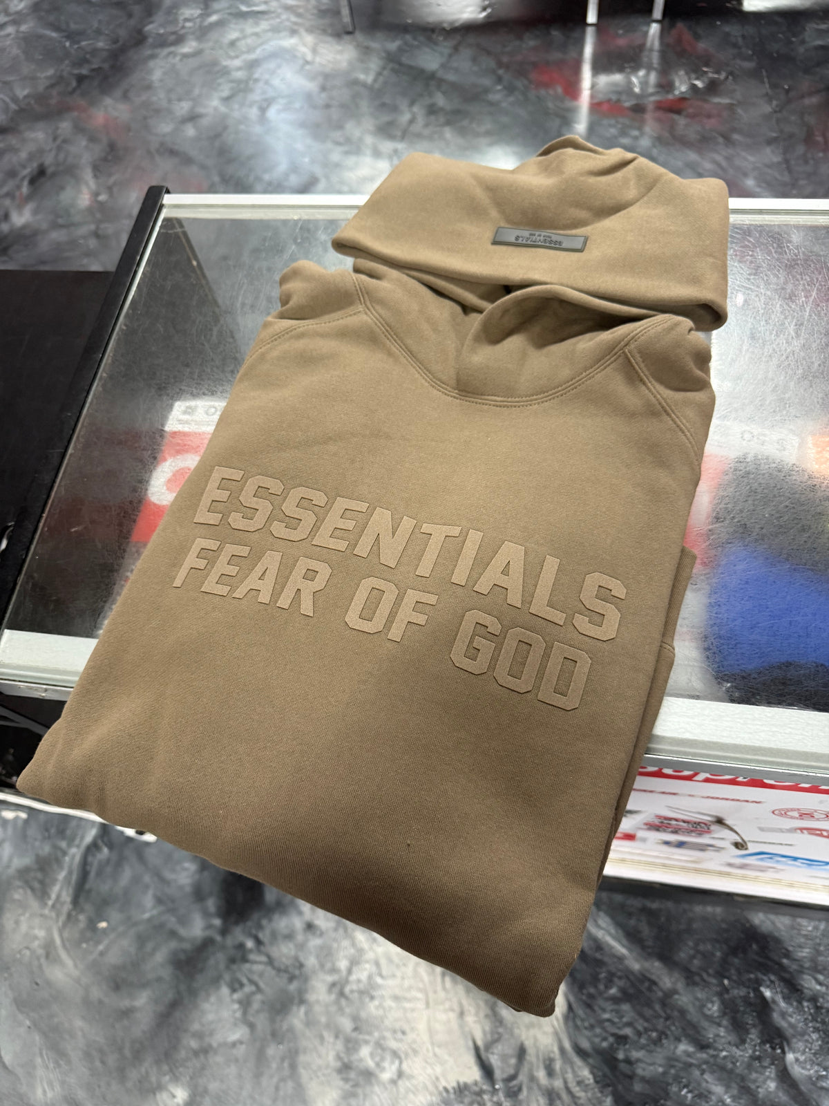Size XL Essentials FOG Hoodie “Wood” Brand New
