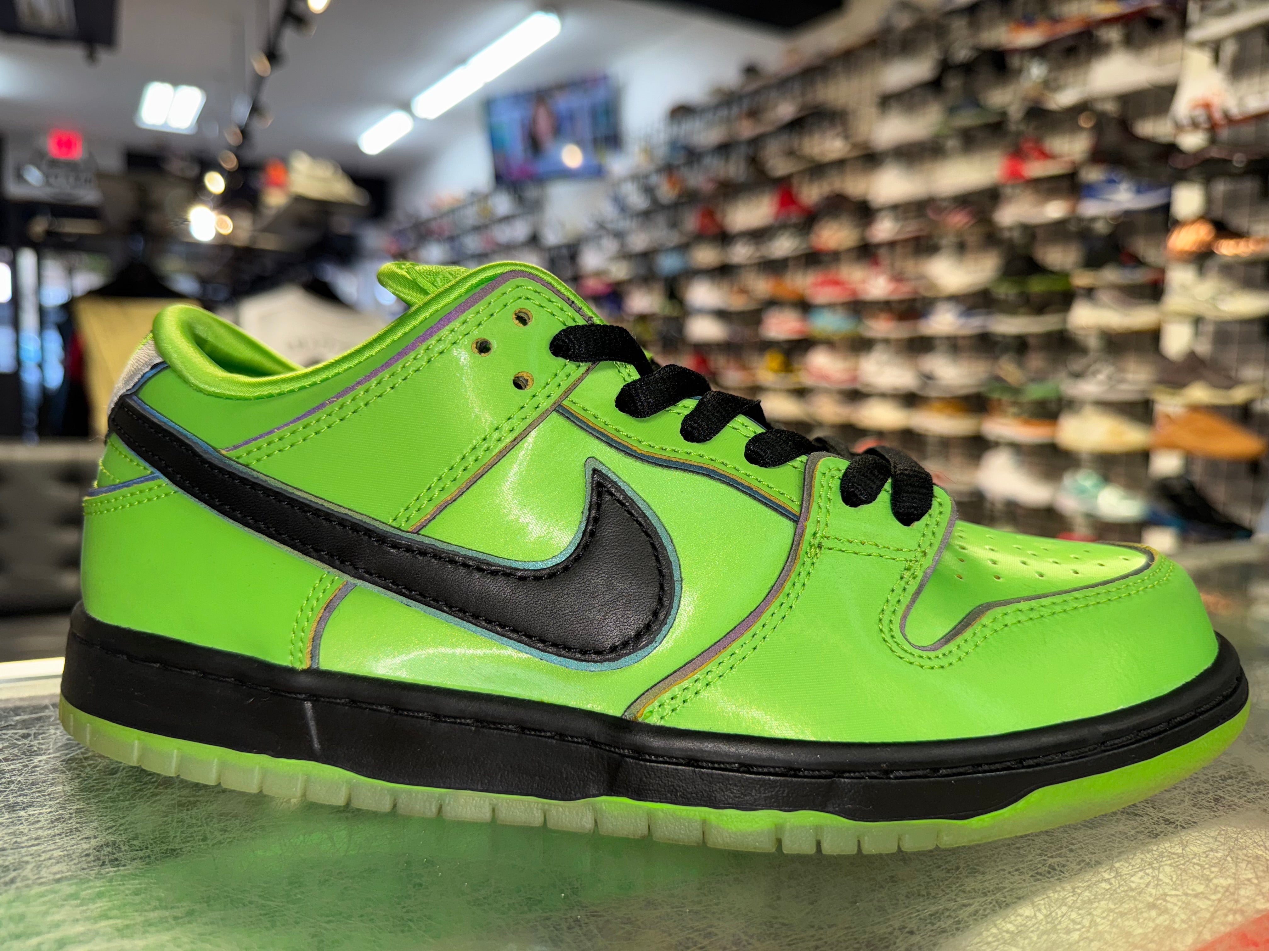 Size 7.5 Dunk Low SB The Powerpuff Girls "Buttercup"