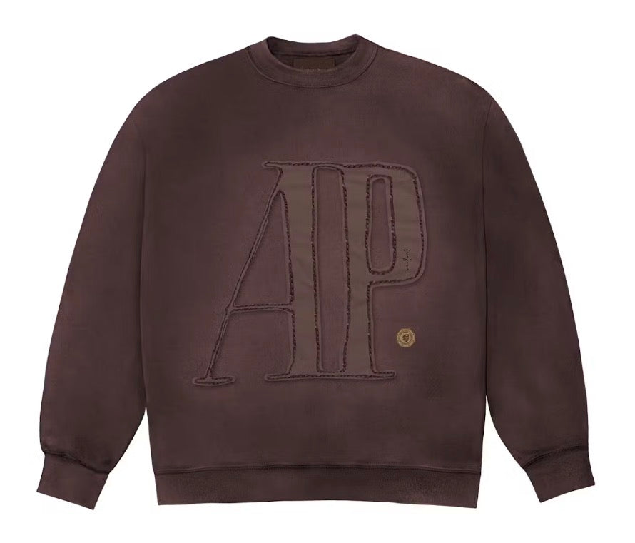 Size XL Travis Scott CJ x Audemars Piguet Logo Crewneck “Brown”