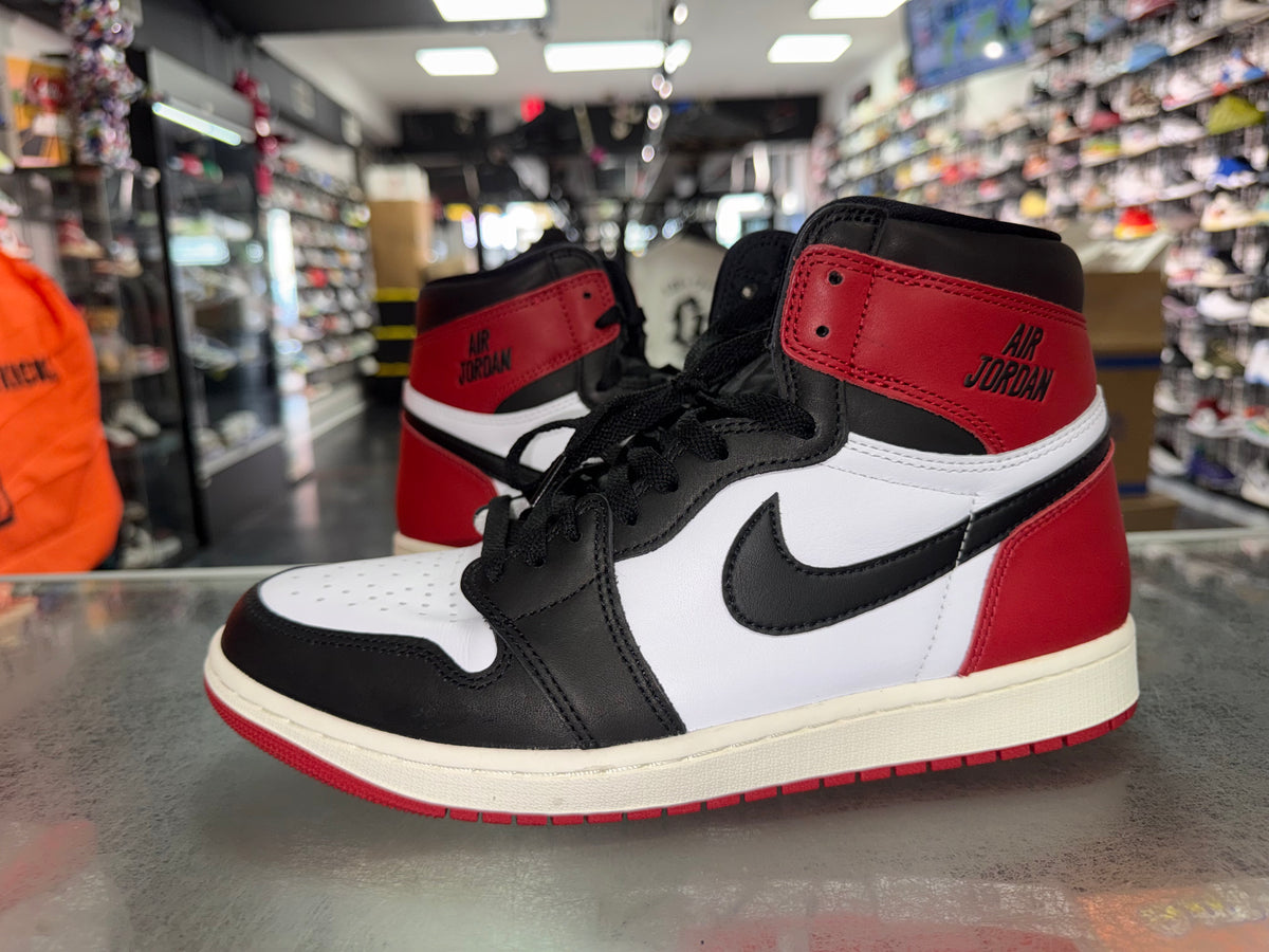 Air Jordan 1 Black Toe Reimagined sneaker, pre-owned, size 10.5 – view 2