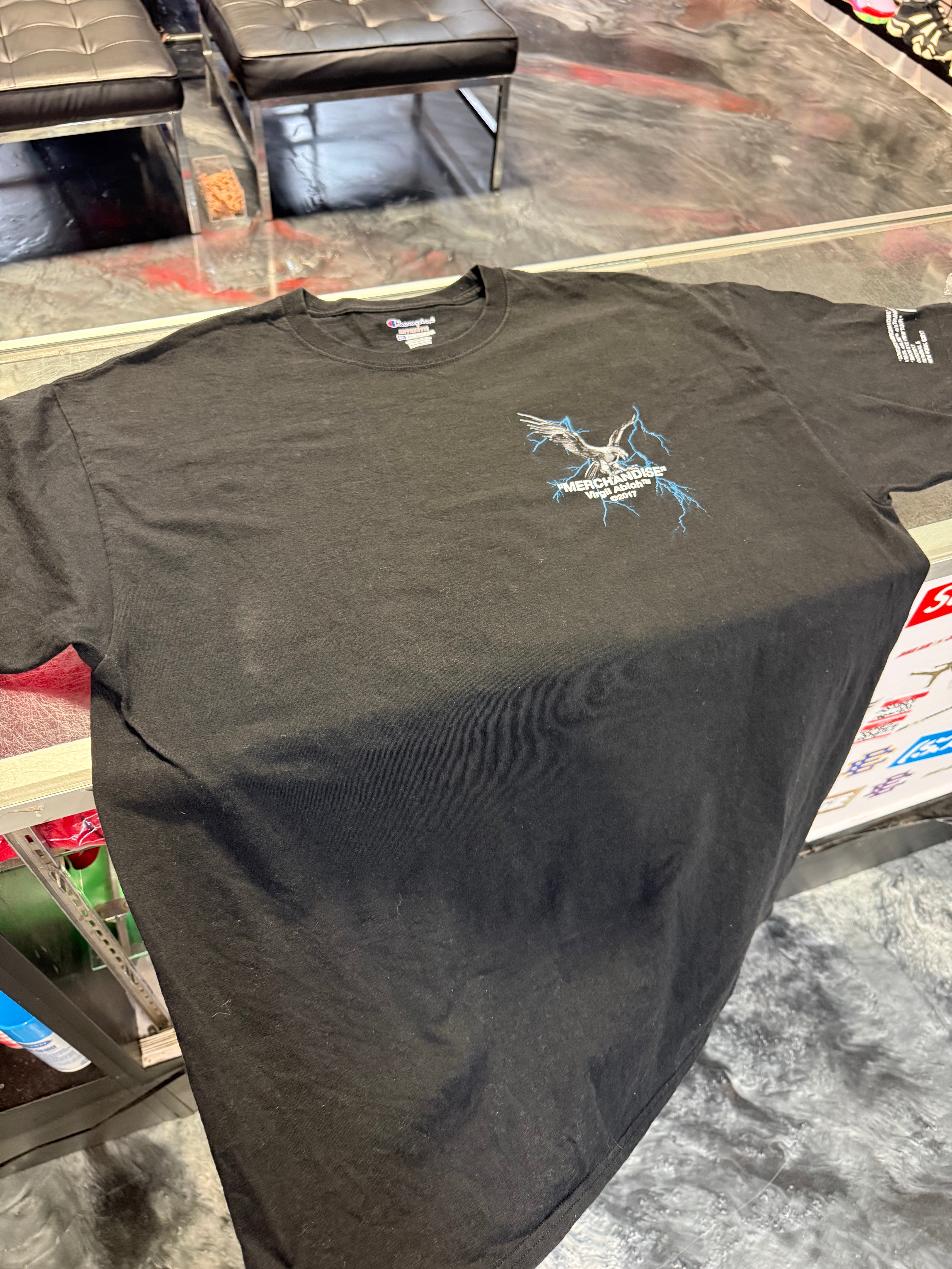 Size XXL Travis Scott x Virgil Abloh Merchandise Tee “Black”