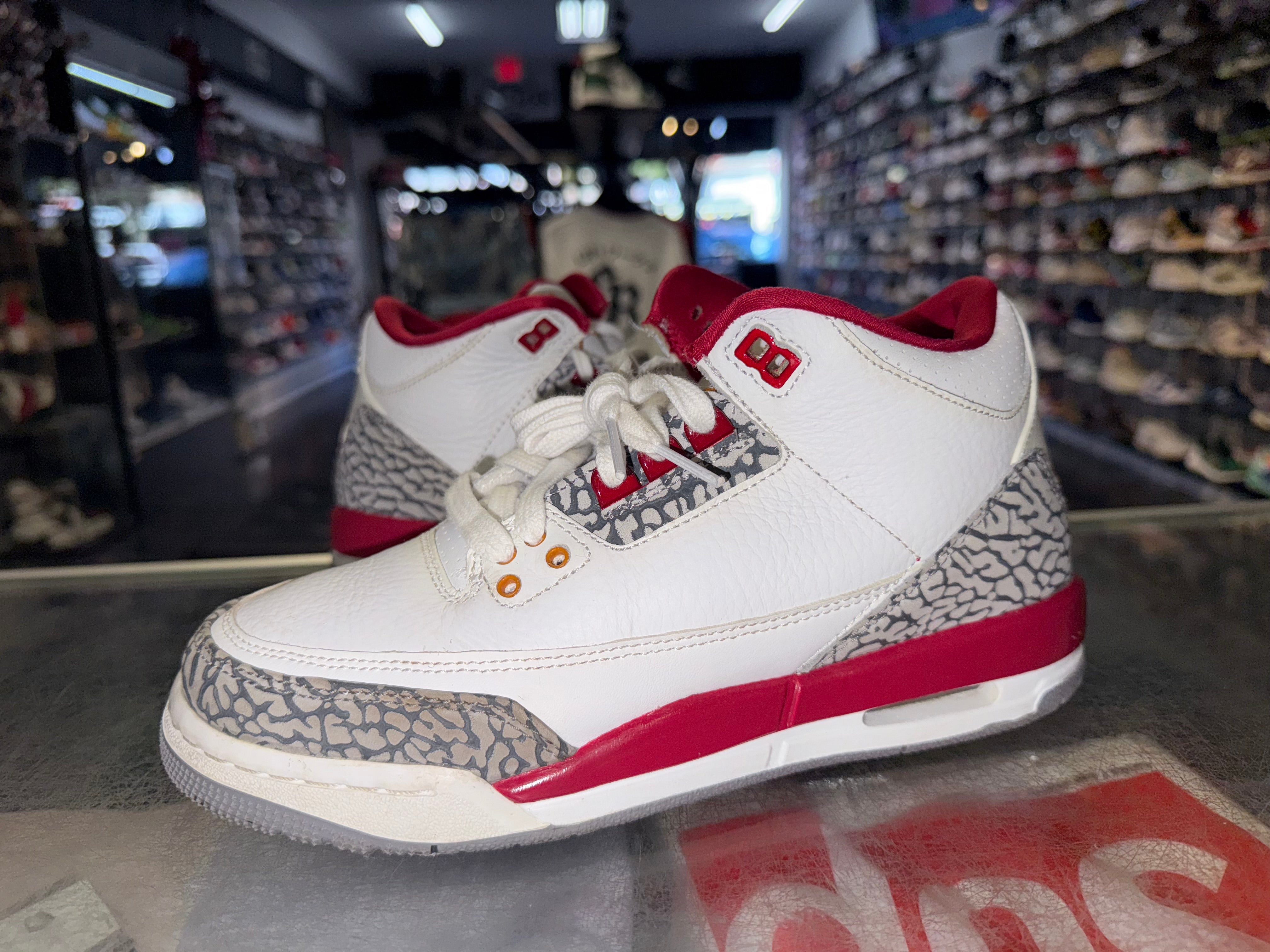 Size 6.5y Air Jordan 3 "Cardinal"