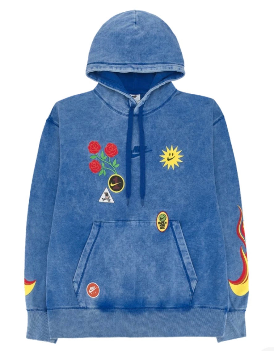 Size XL Nike Sportswear Multi Logo Hoodie “Blue” Brand New