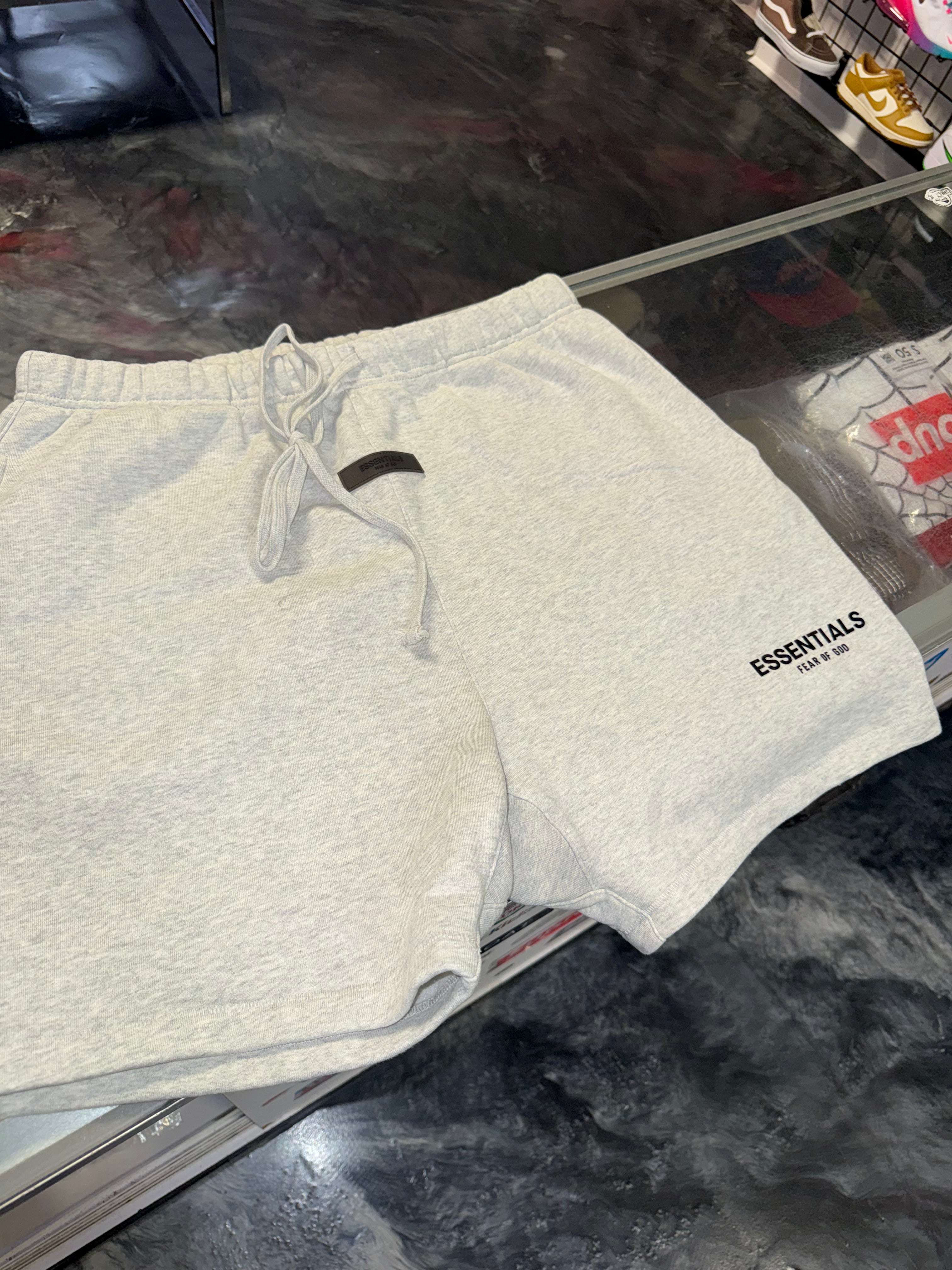 Size XL Essentials FOG Sweat Shorts “Light Oatmeal”