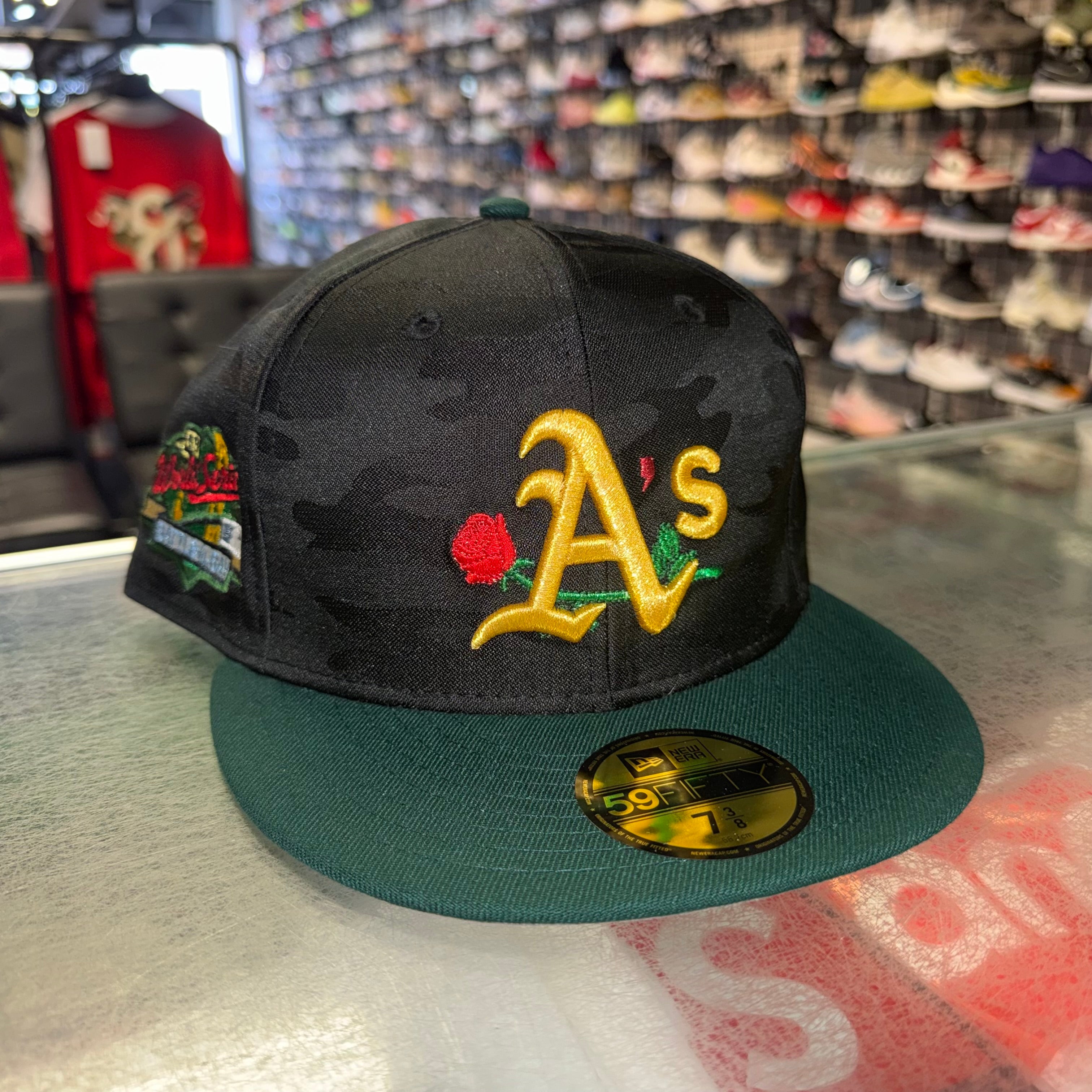 Size 7 3/8 New Era Fitted Hat “A’s Rose/Camo” Brand New