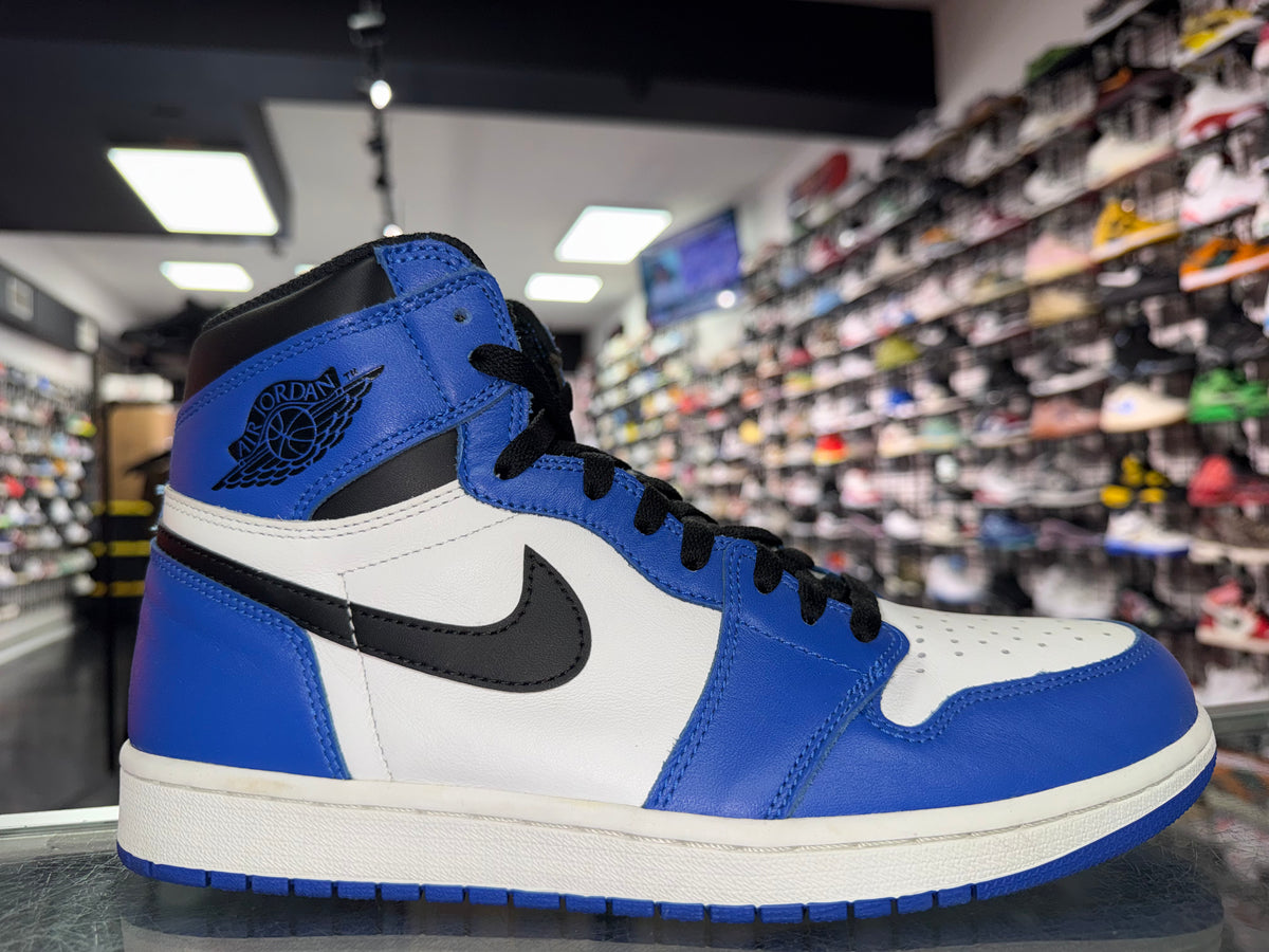 Air Jordan 1 Game Royal sneaker, pre-owned, size 9.5
