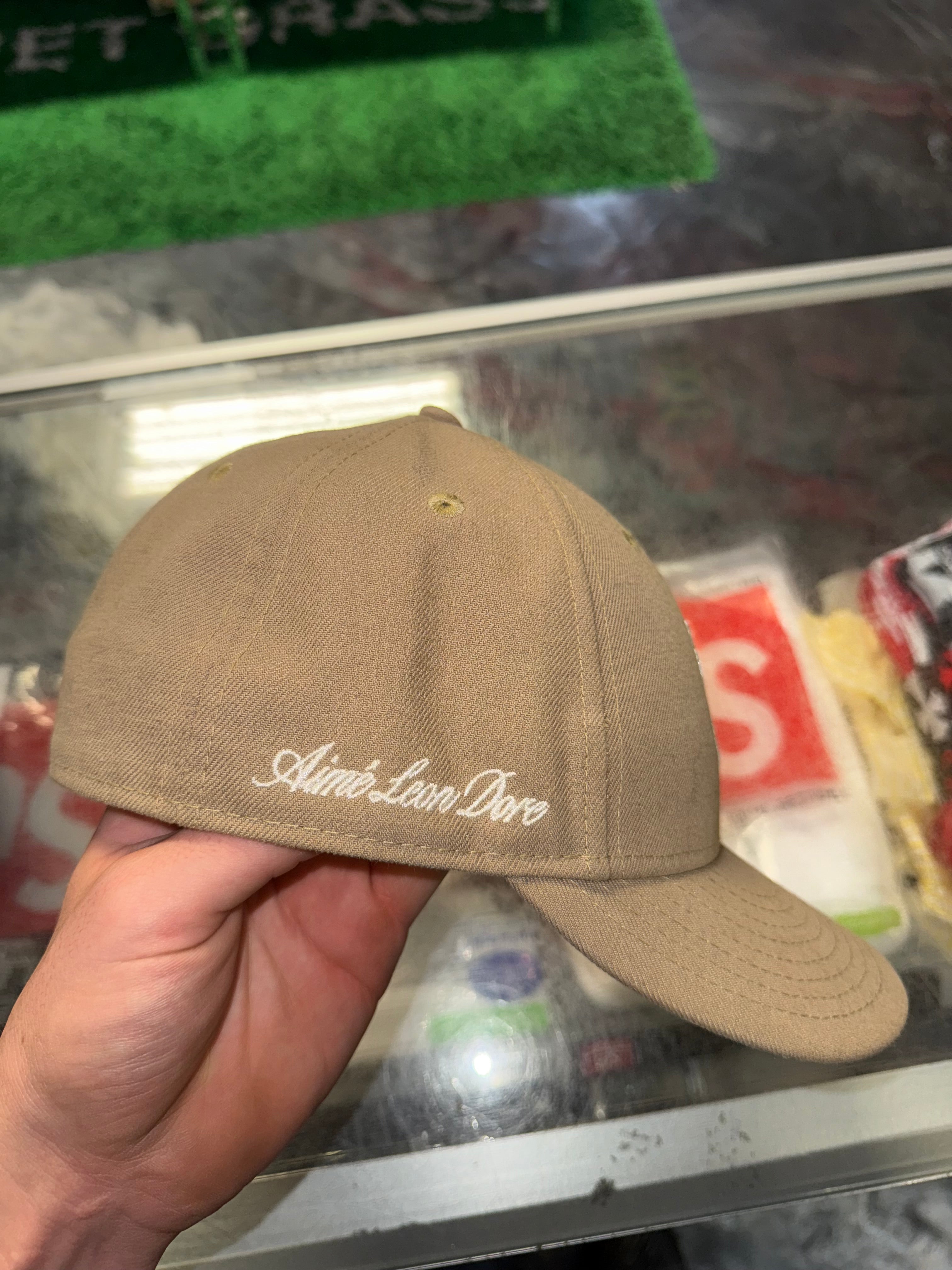 Size 7 1/8 New Era Aime Leon Dore "Yankees Tan"