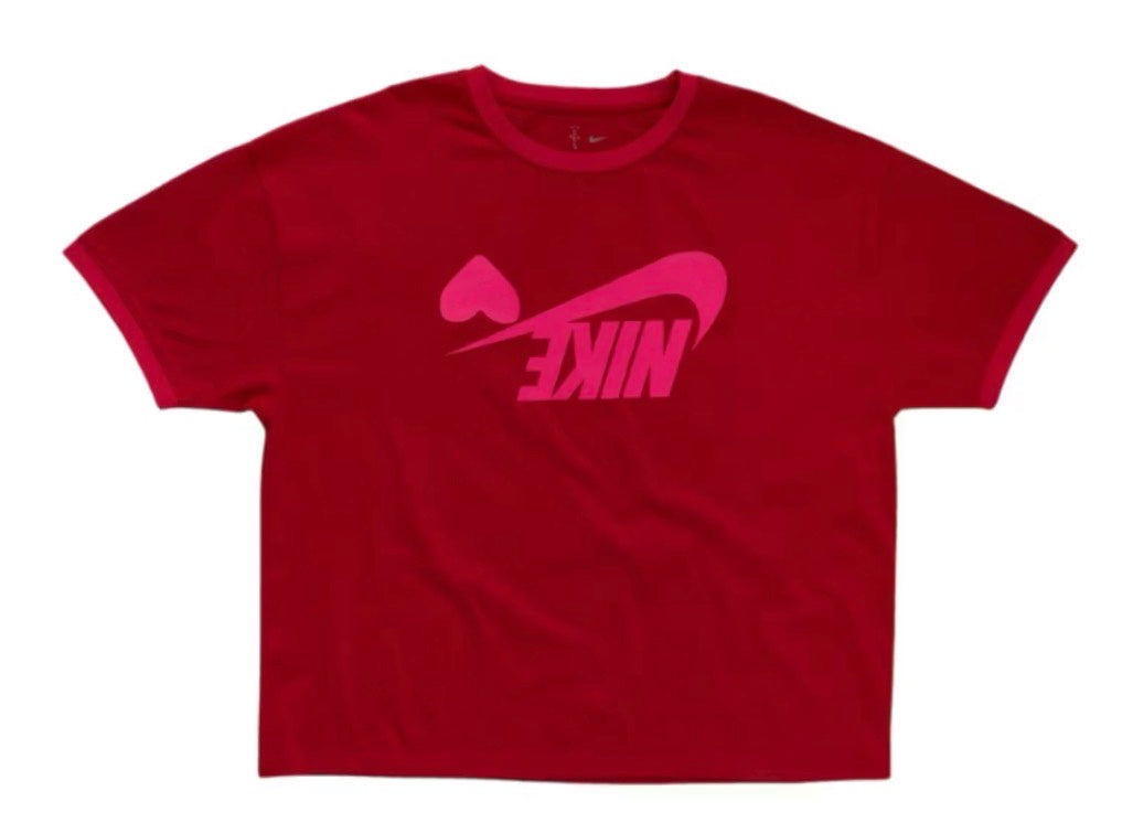 Size XL Travis Scott Cactus Jack x Nike Heart Ringer Tee “Red” Brand New