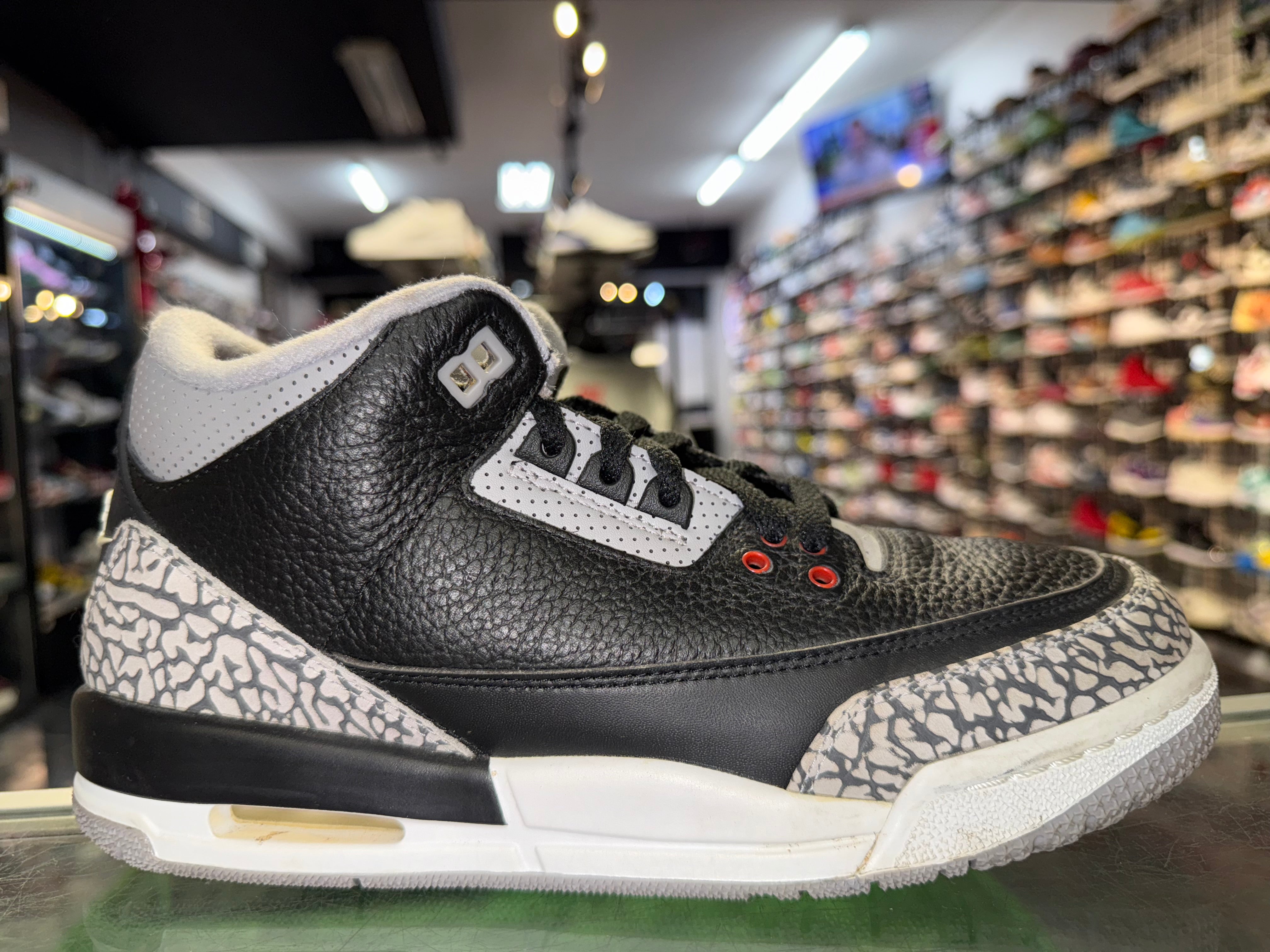 Size 7y Air Jordan 3 "Black Cement" 2018