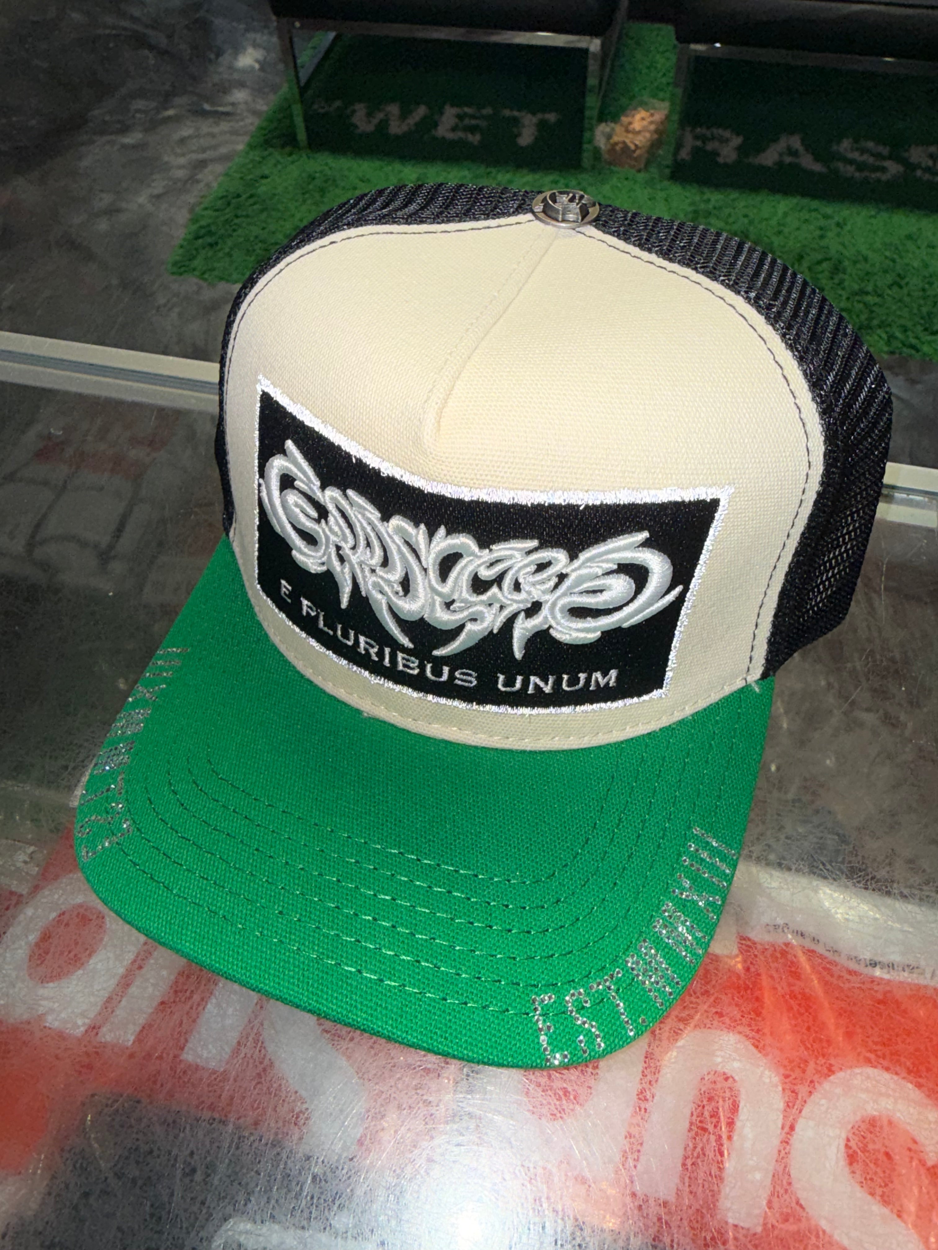 Size OS Godspeed E Pluribus Trucker Hat “White/Green” Brand New
