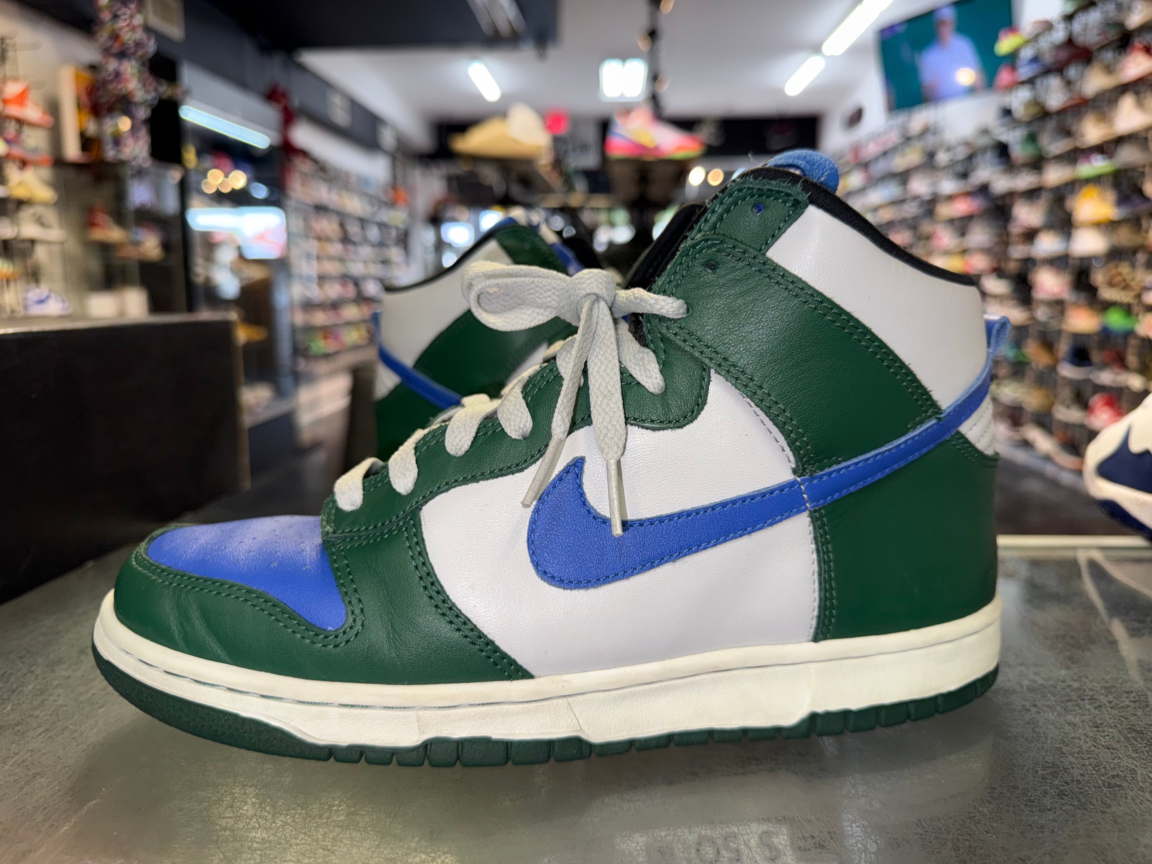 Size 10 Dunk High Nike ID "Blue Green"