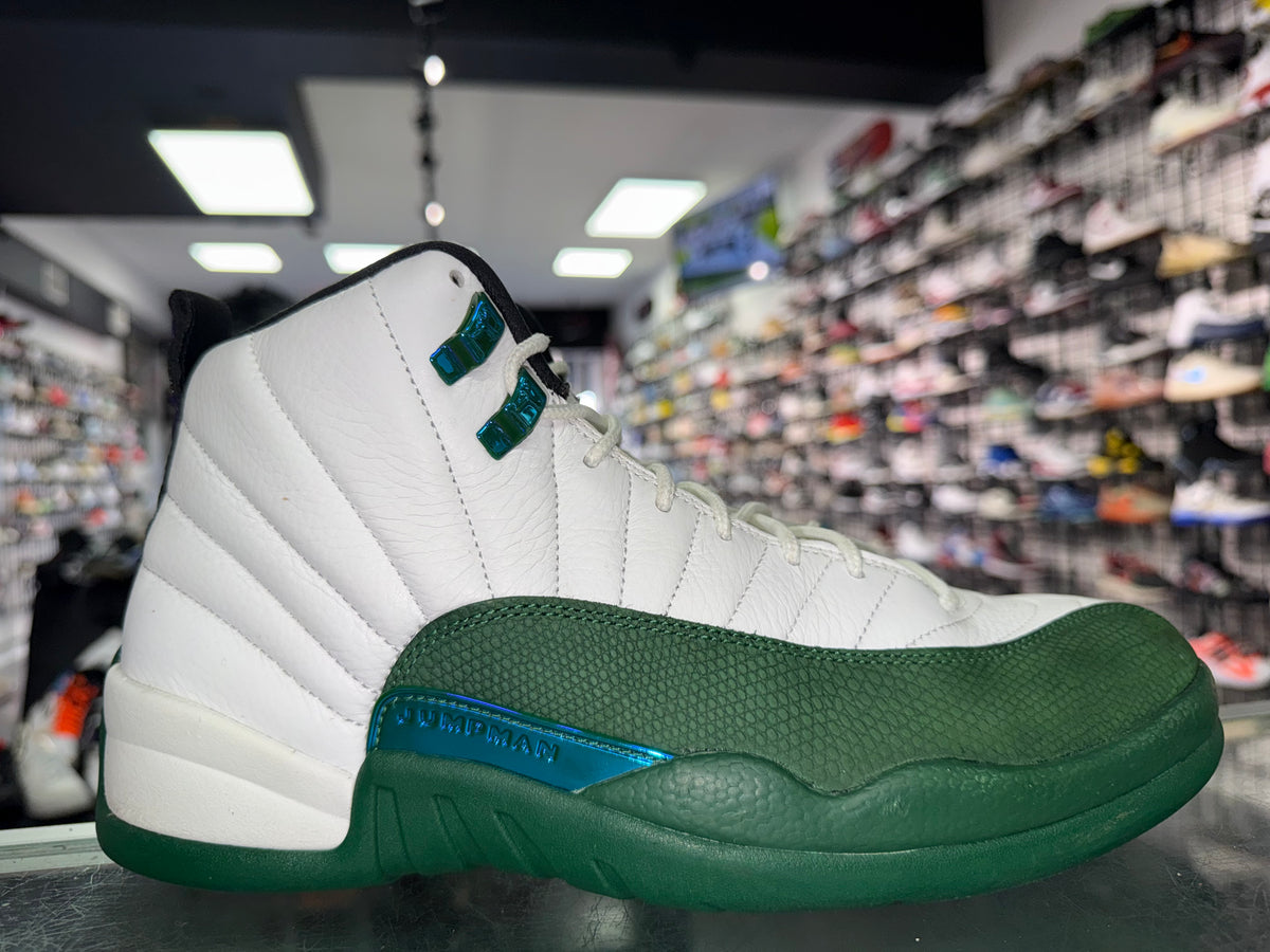 Air Jordan 12 Bucks sneaker, pre-owned, size 9.5