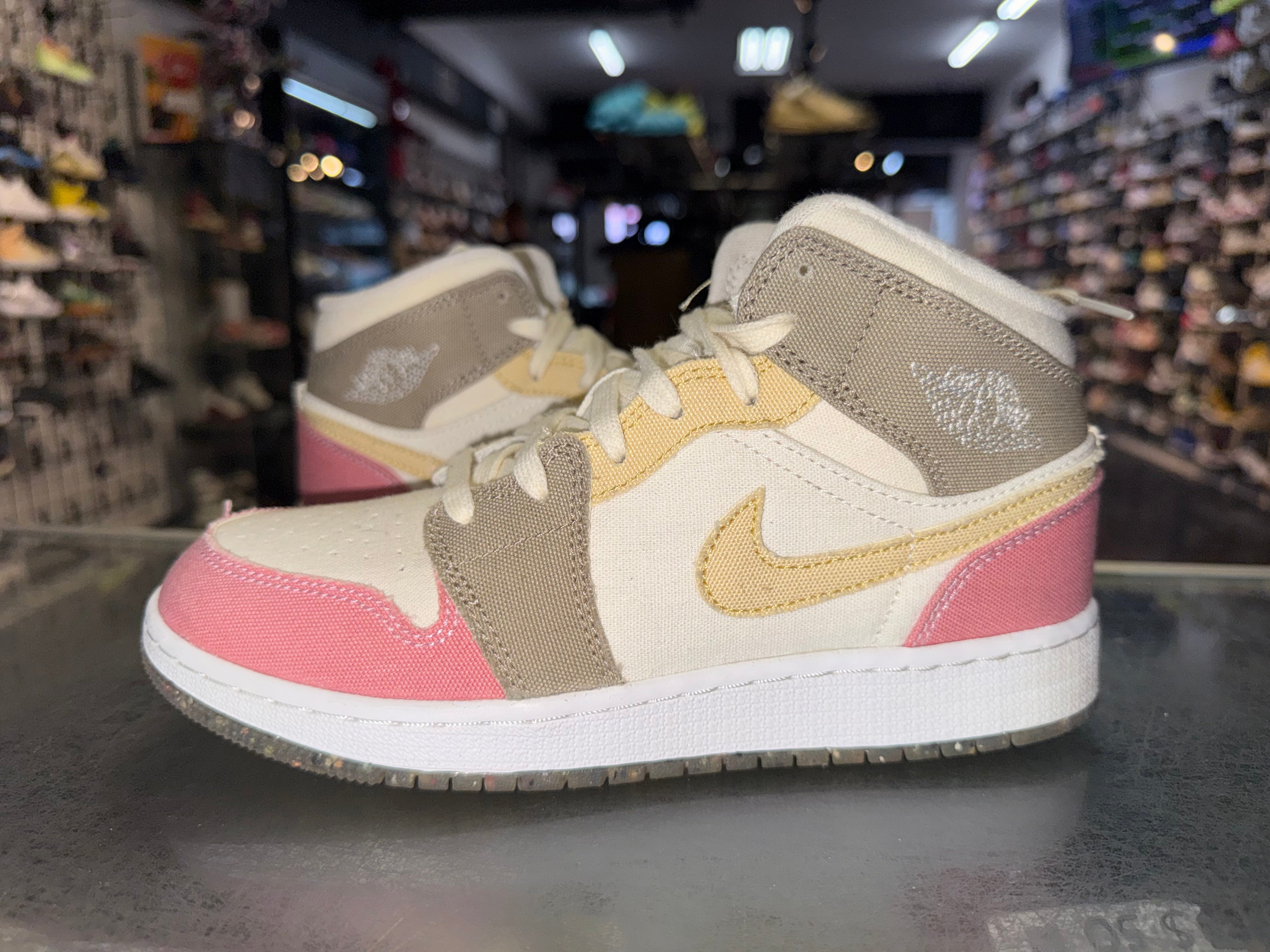 Size 5y Air Jordan 1 Mid "Pastel Vivid Green"