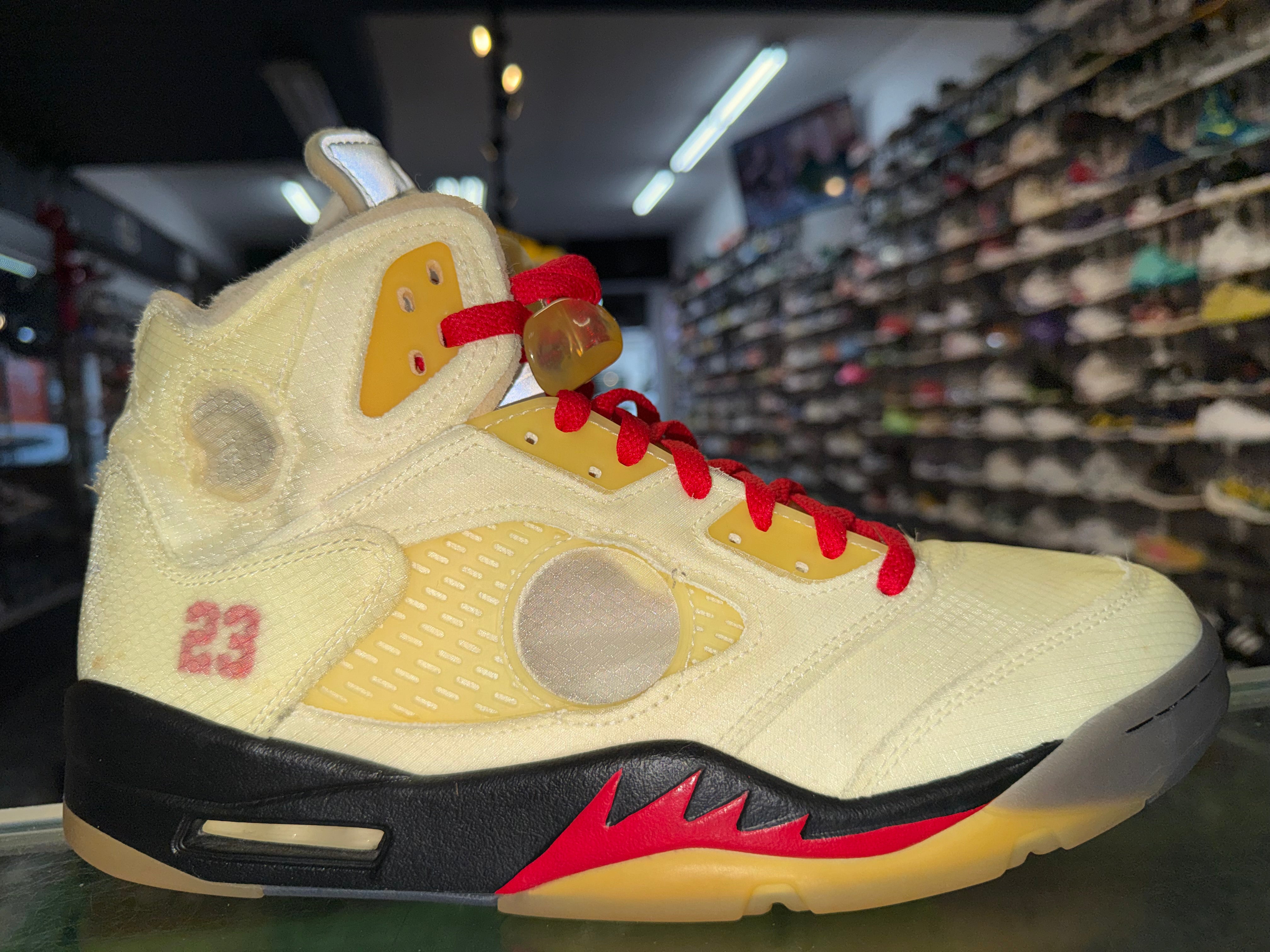 Size 12 Air Jordan 5 Off White "Sail"