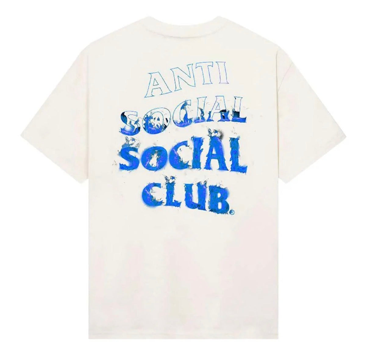Size S Anti Social Social Club Tee “Cream/Blue” Brand New