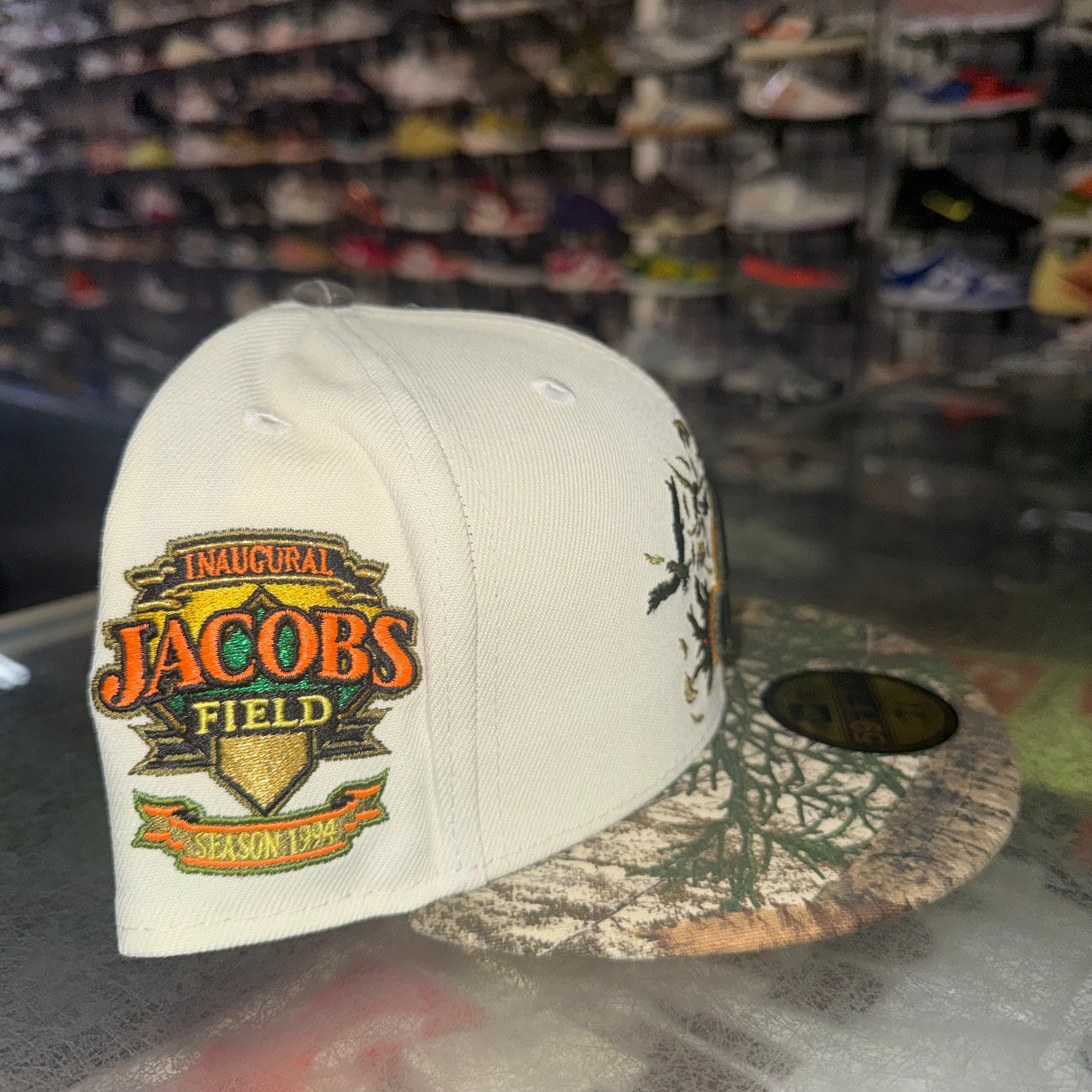 Size 7 3/8 New Era Fitted Hat “Indians Tree Camo” Brand New