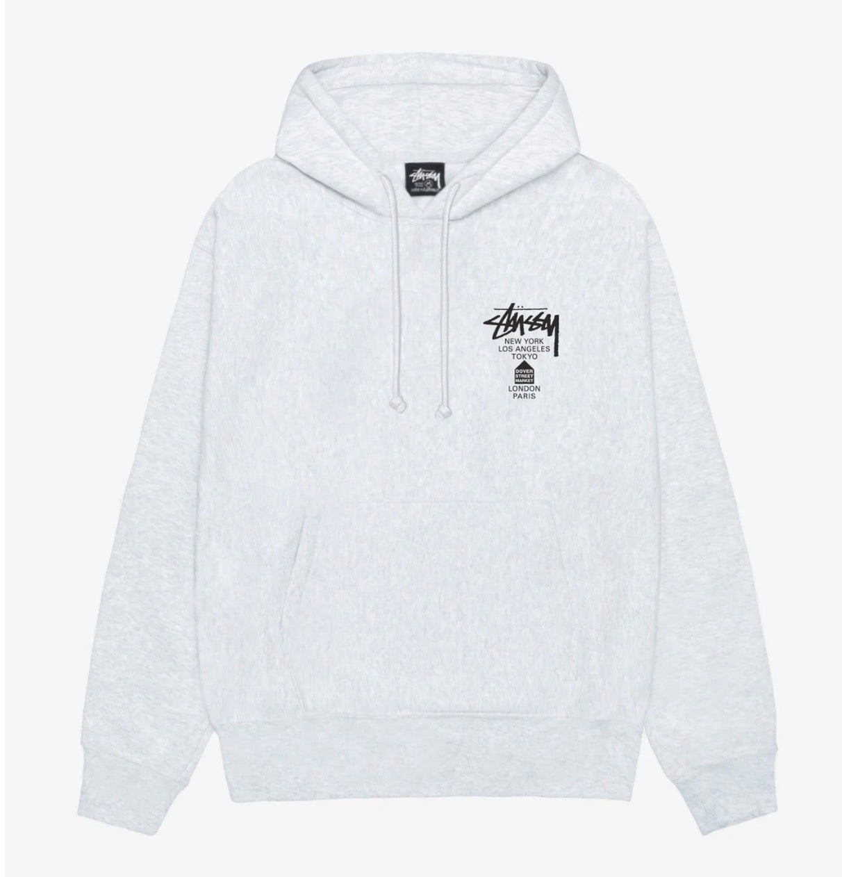 Size S Stussy x Dover Street World Tour Hoodie “Grey”