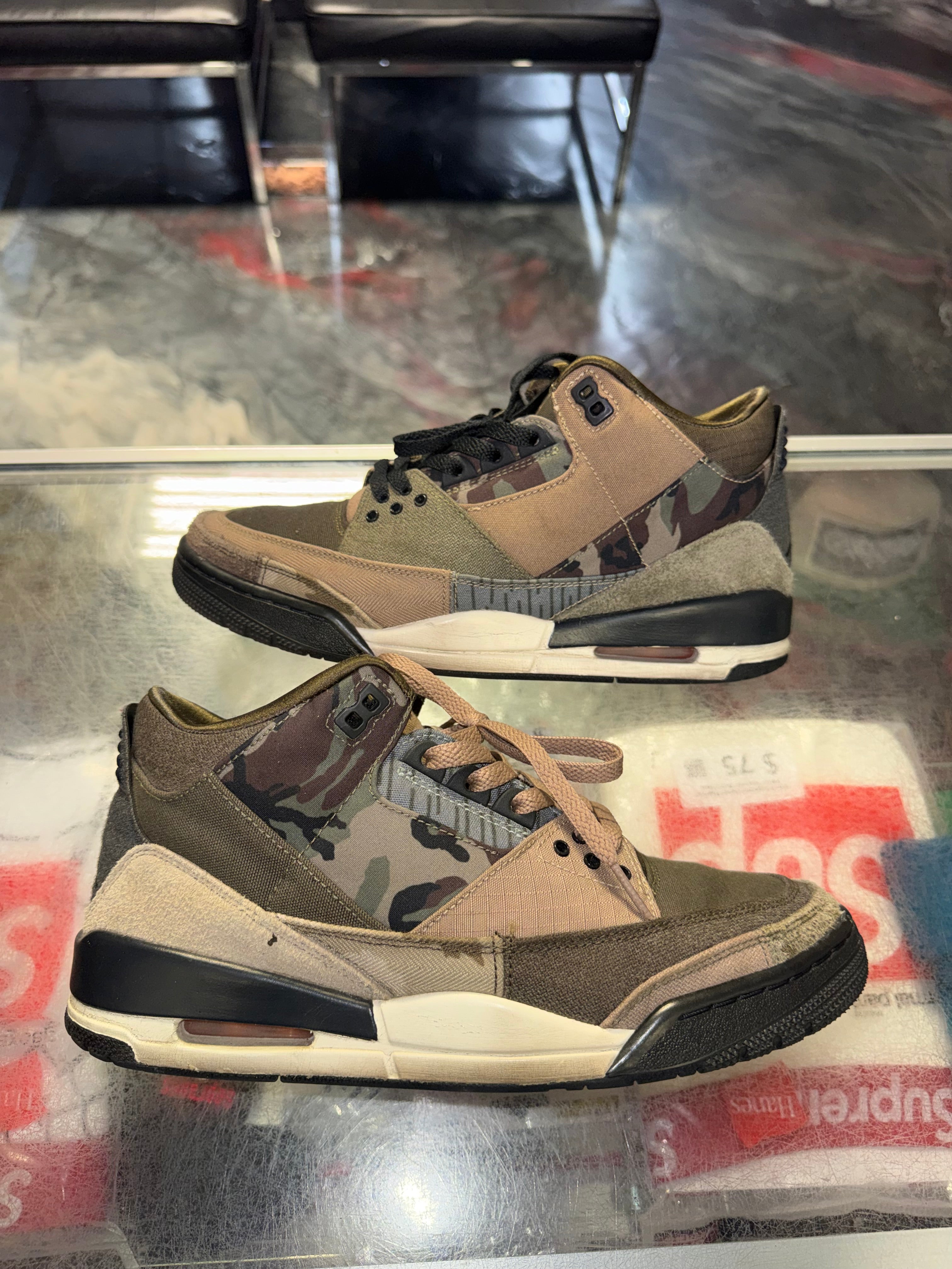 Size 9 Air Jordan 3 "Patchwork Camo"