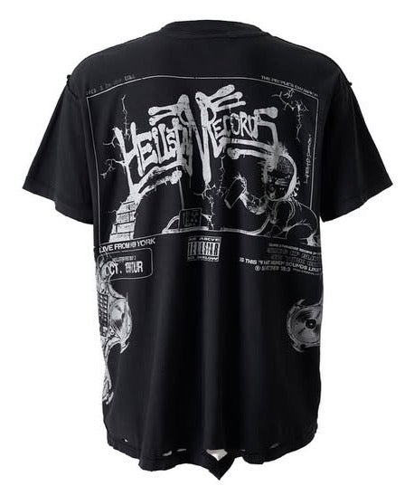 Size S (Fits M) Hellstar Cartoon Tee “Black/White”
