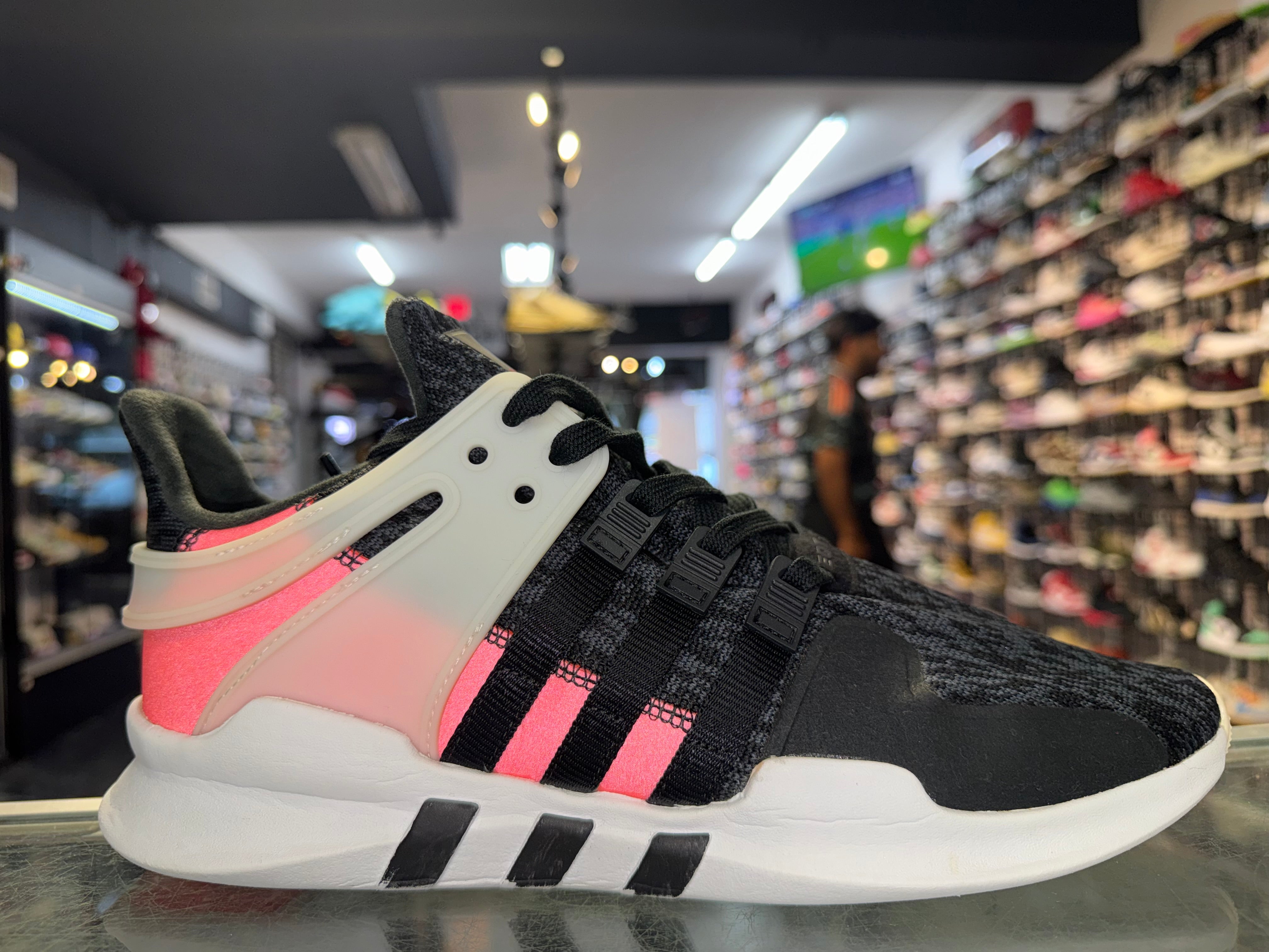 Size 10 Adidas EQT Support ADV Primeknit "Core Black White"
