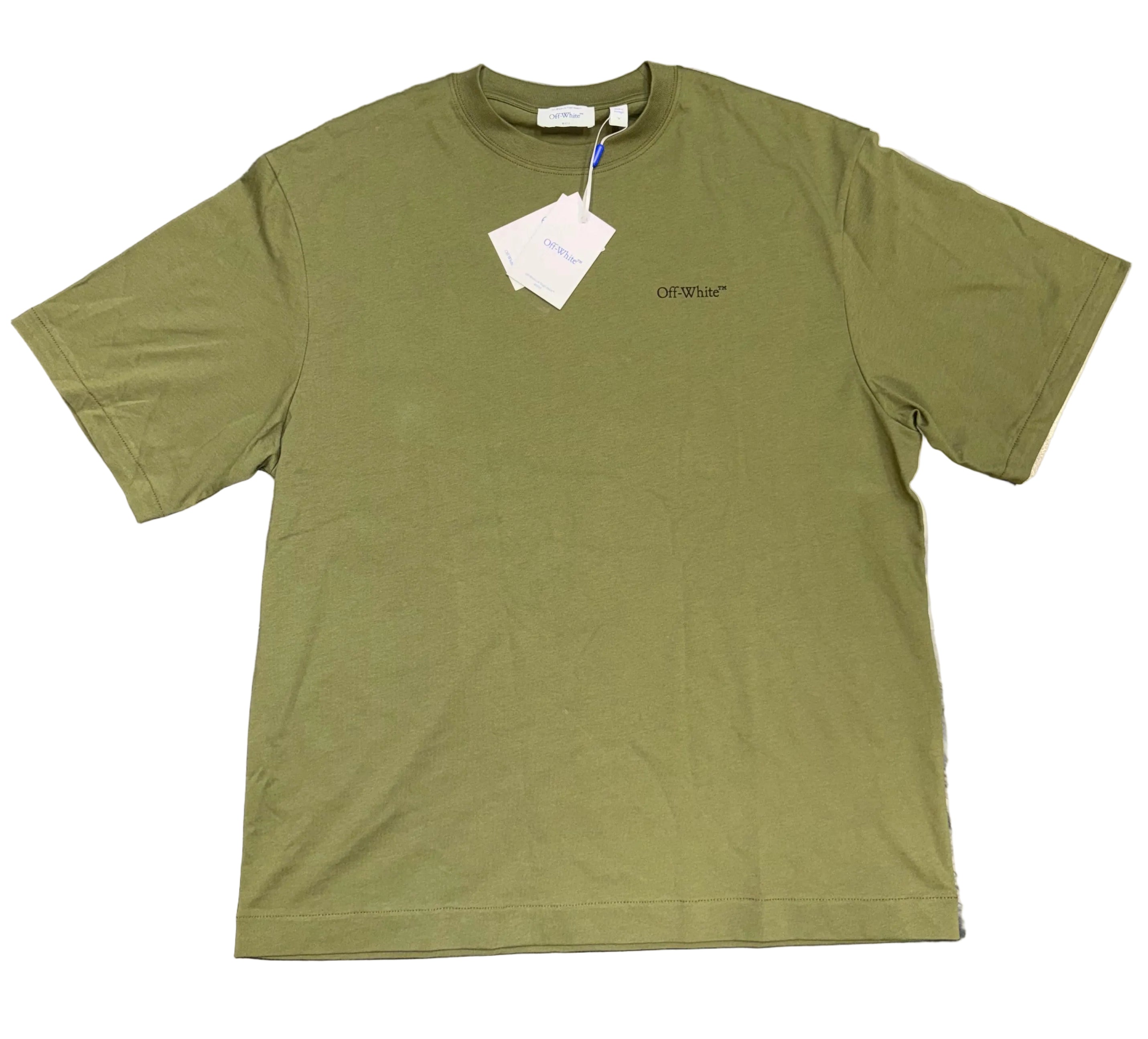 Size M Off White Chain Arrow Tee “Olive/Black” Brand New