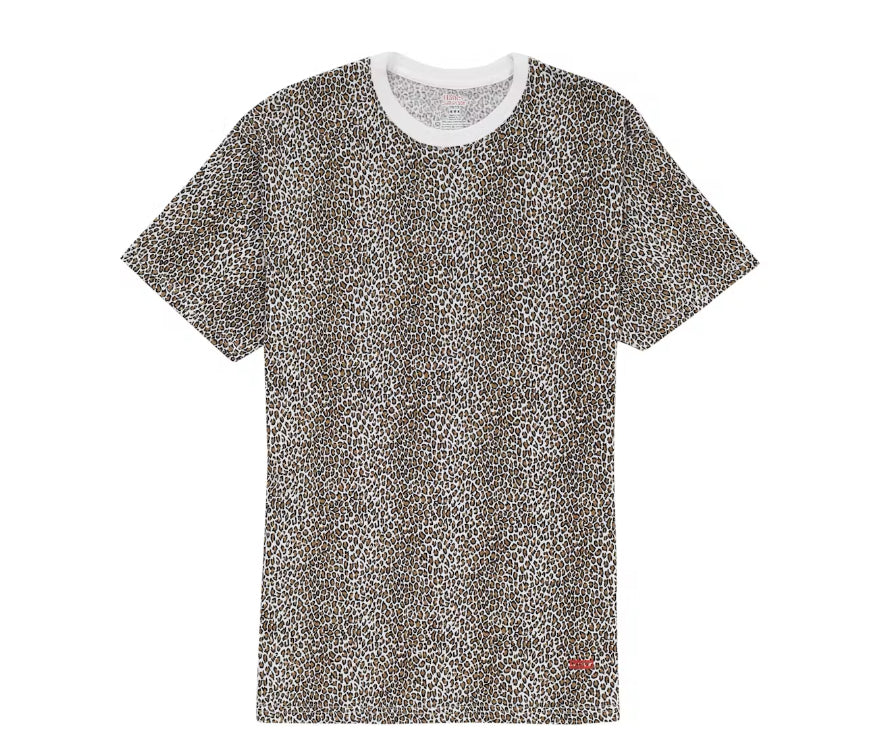Size S Supreme Hanes Tagless Tees 2 Pack “Leopard” Brand New