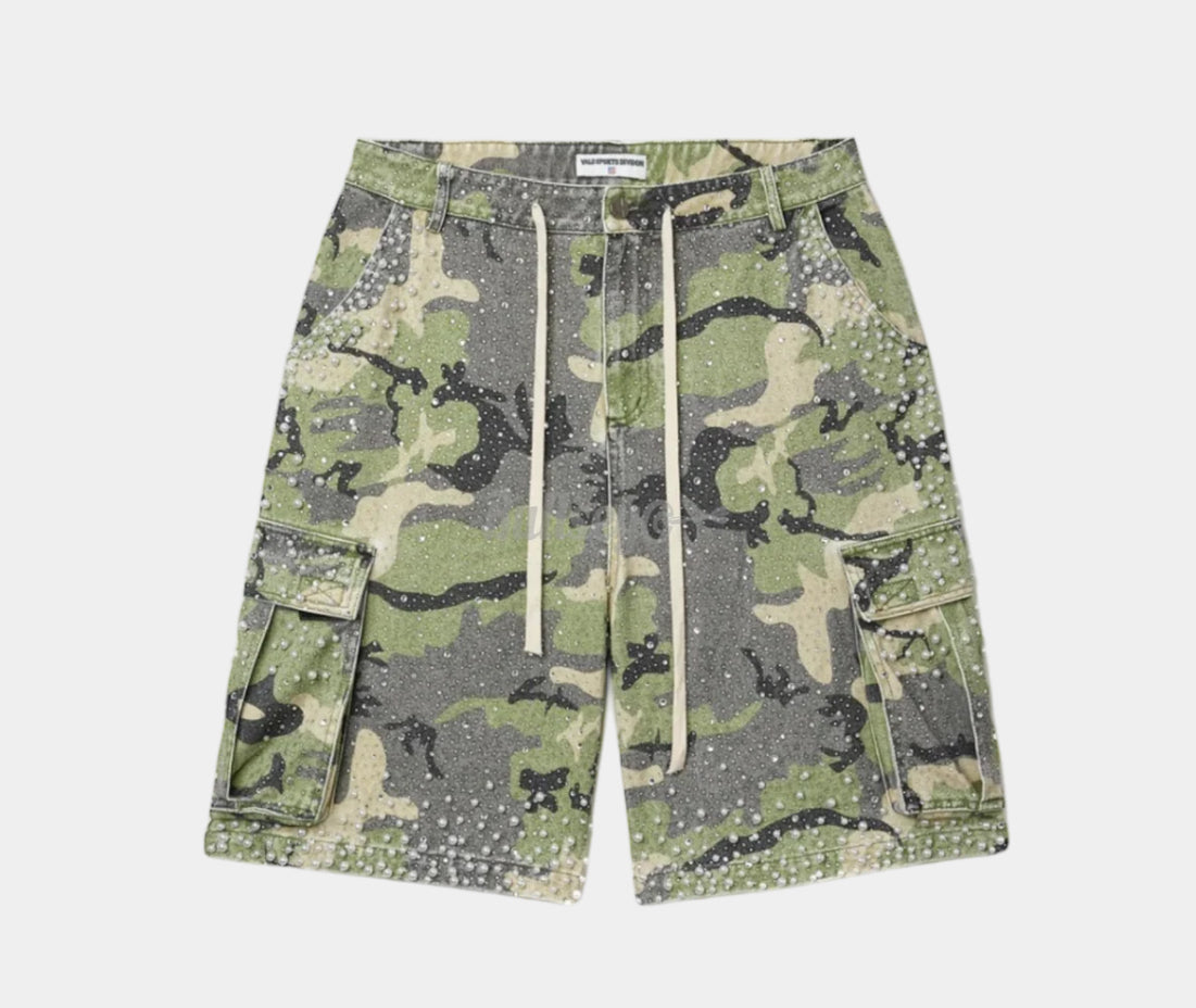 Size 30 (Fits 32-34) Vale Sports Division Cargo Shorts “Camo” Brand New
