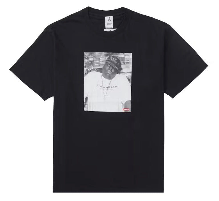 Size S Supreme x Jordan Biggie Tee “Black”