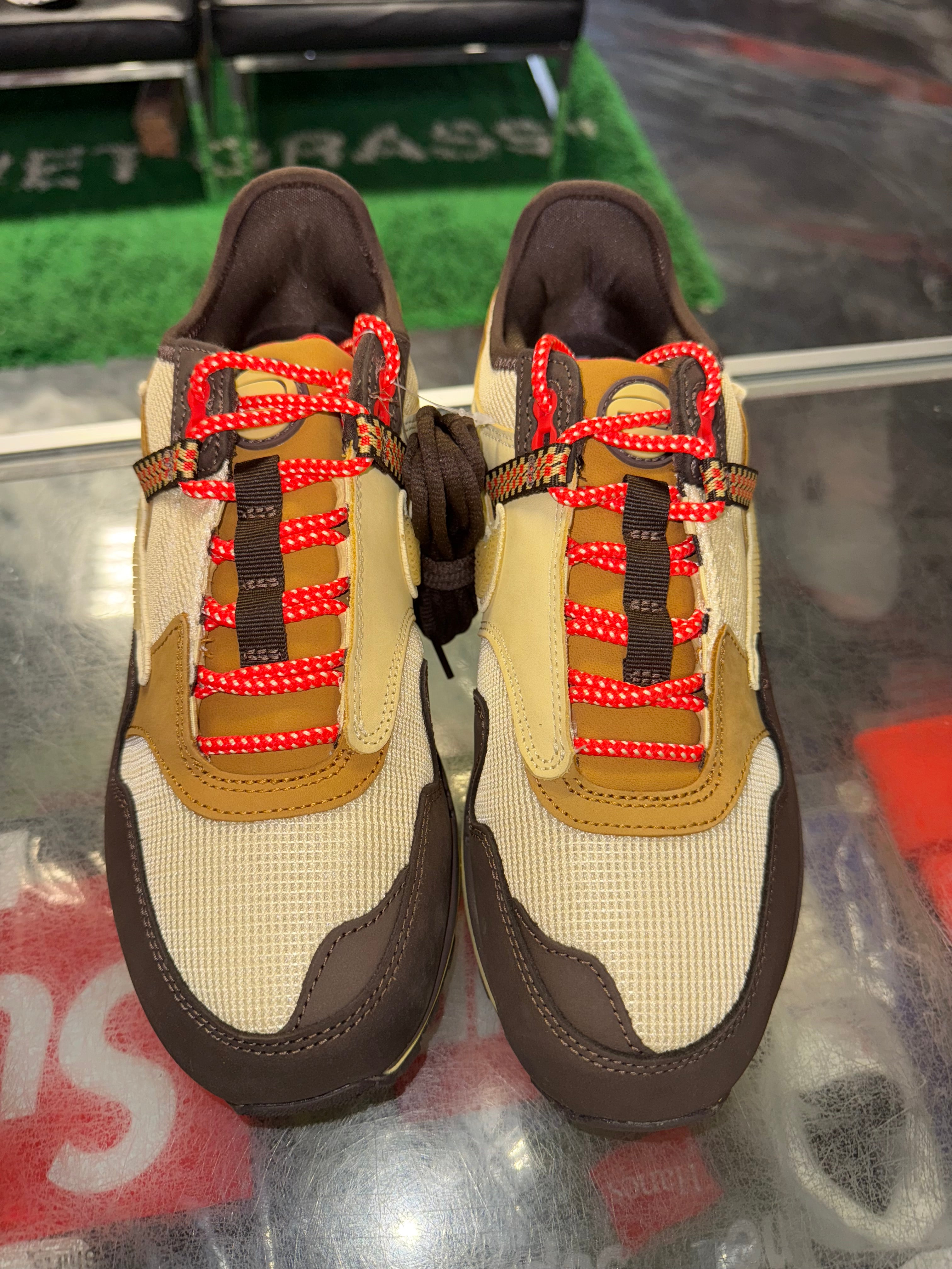 Size 9.5 Air Max 1 Travis Scott Cactus Jack "Baroque Brown" Brand New