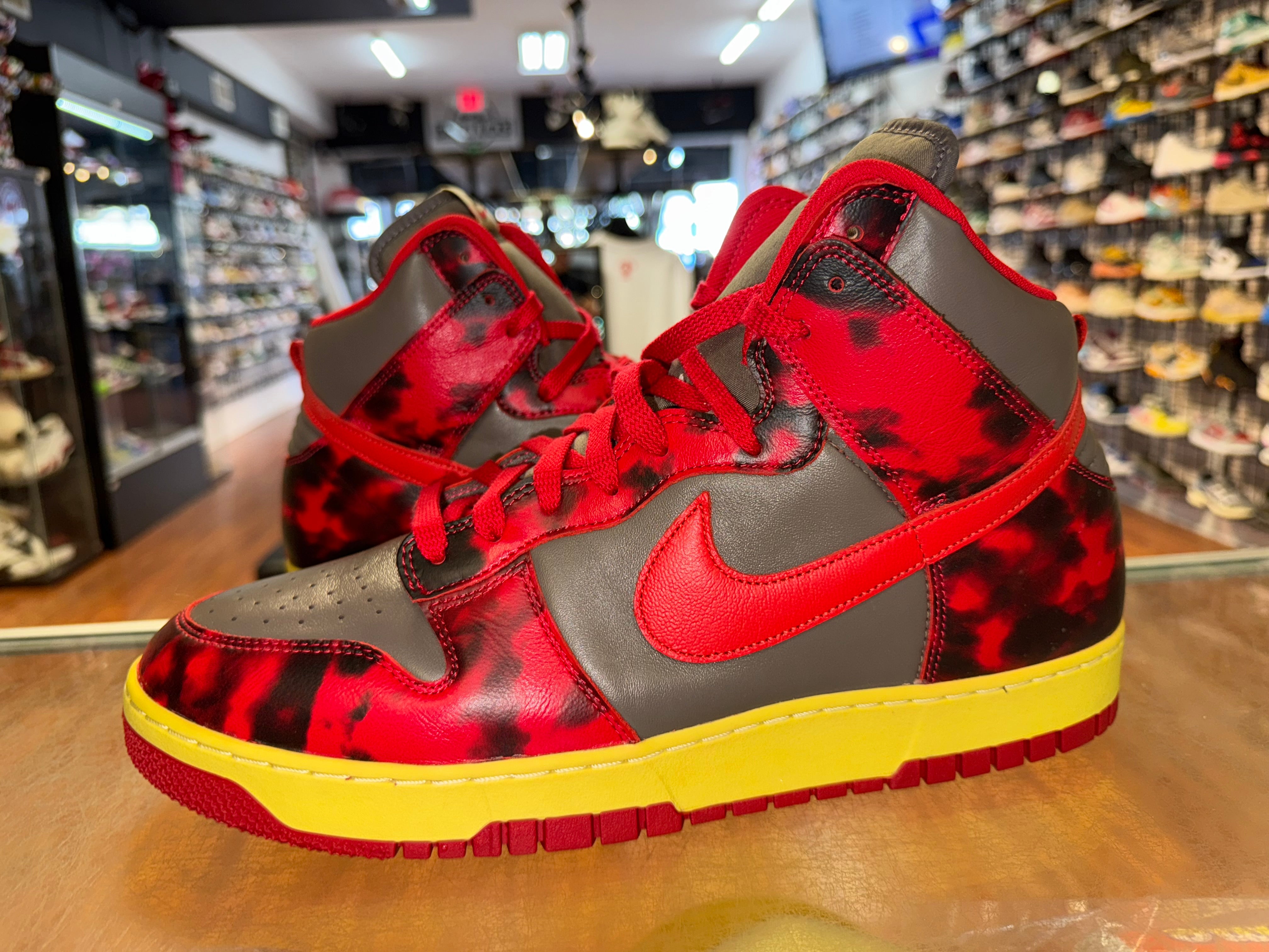 Size 15 Dunk High 1985 "Red Acid Wash"