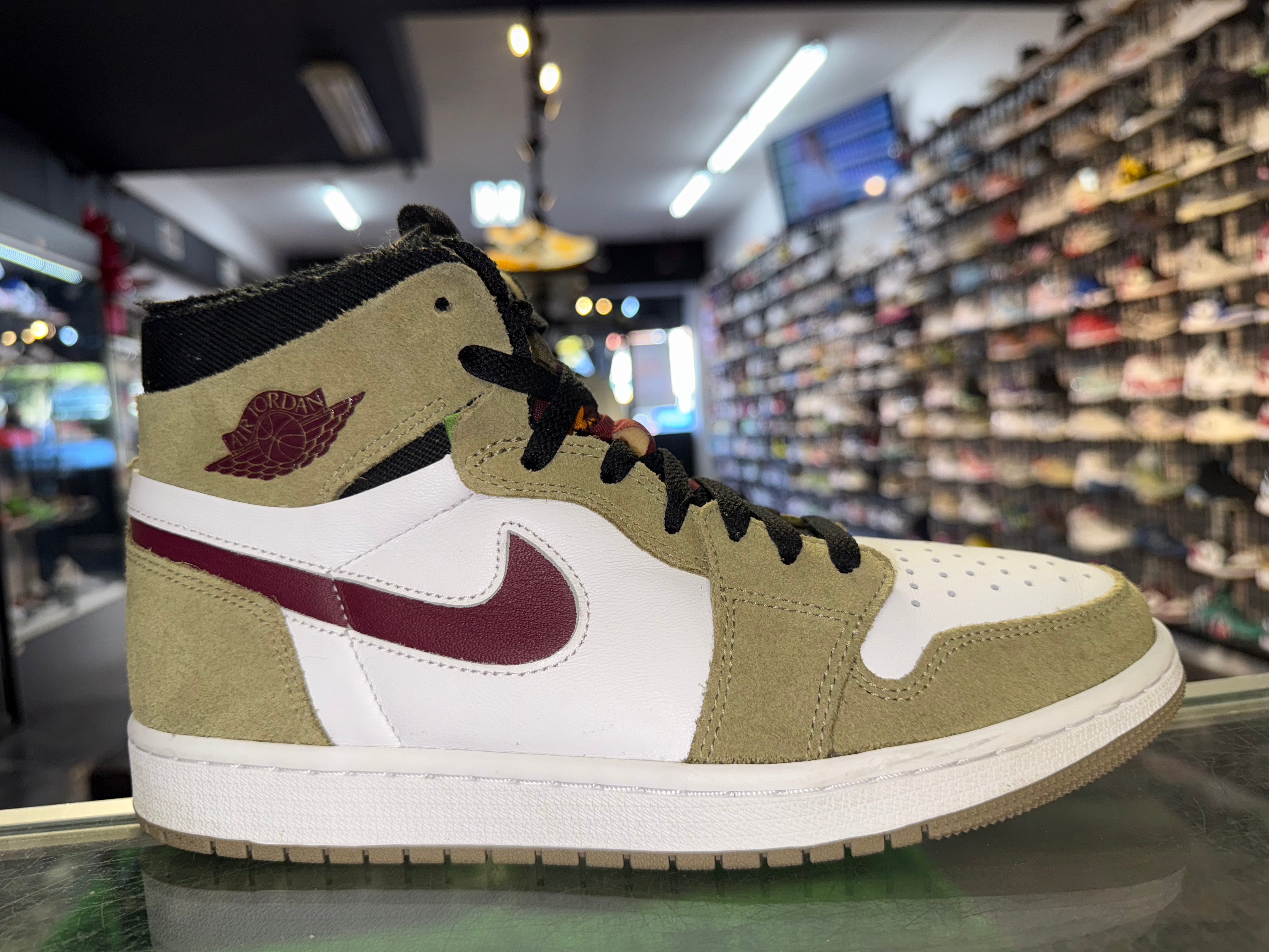 Size 8.5 Air Jordan 1 Zoom CMFT "Neutral Olive"