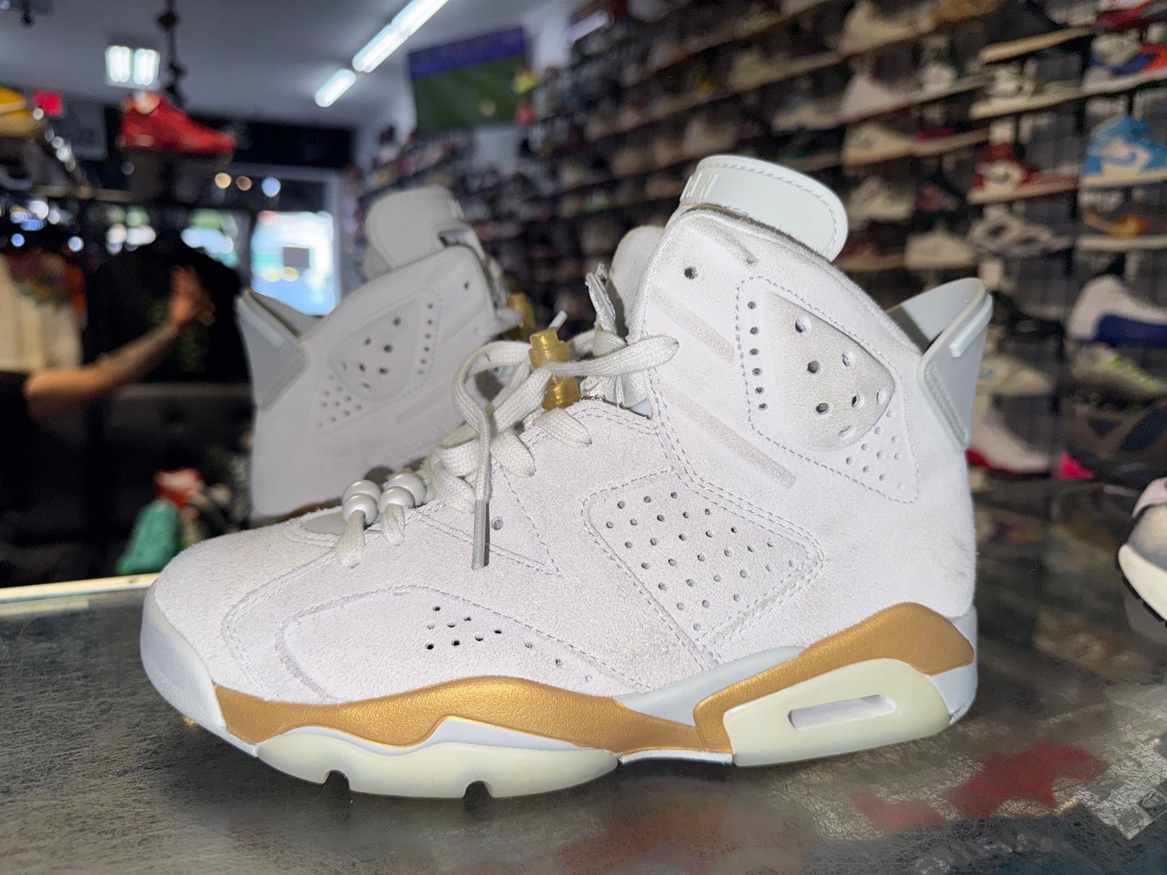 Size 5.5 (7W) Air Jordan 6 Craft "Paris Olympics Pearl"