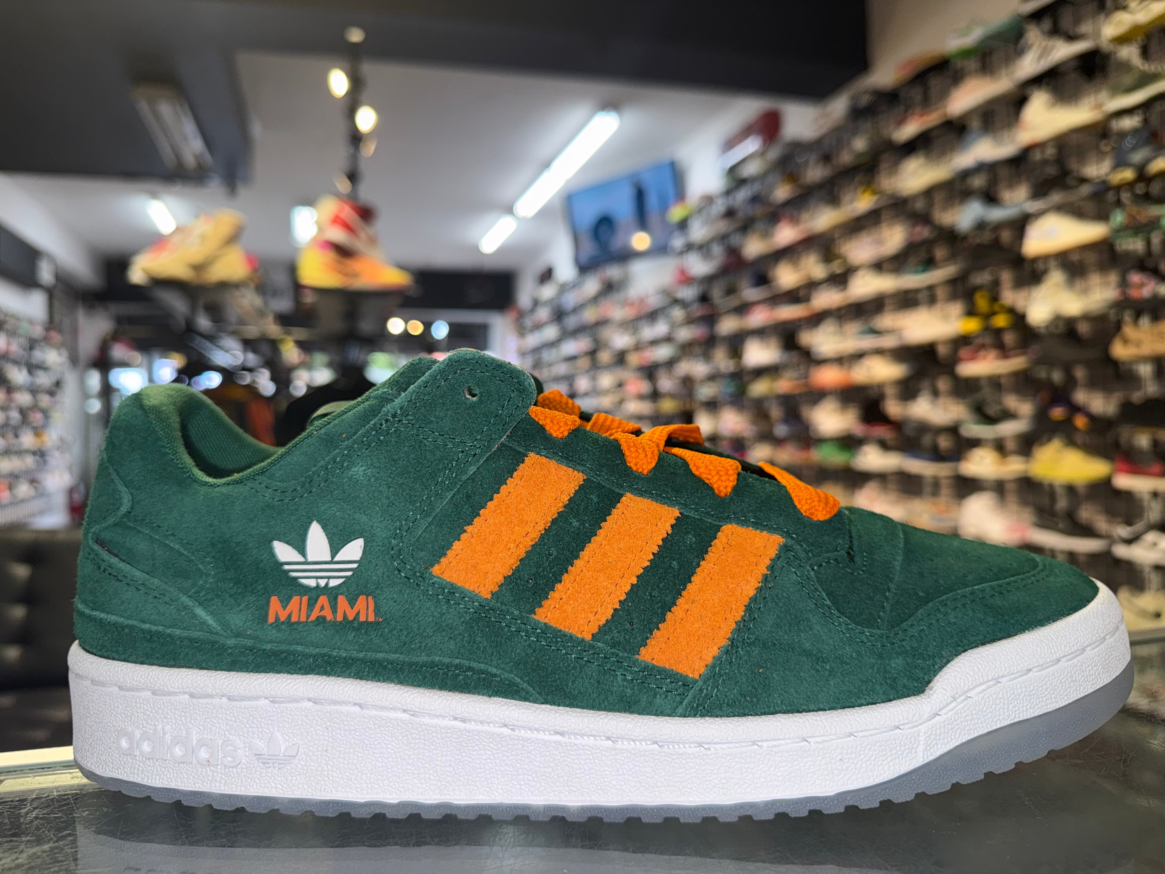 Size 11.5 Adidas Forum Low "Miami Hurricanes" Brand New