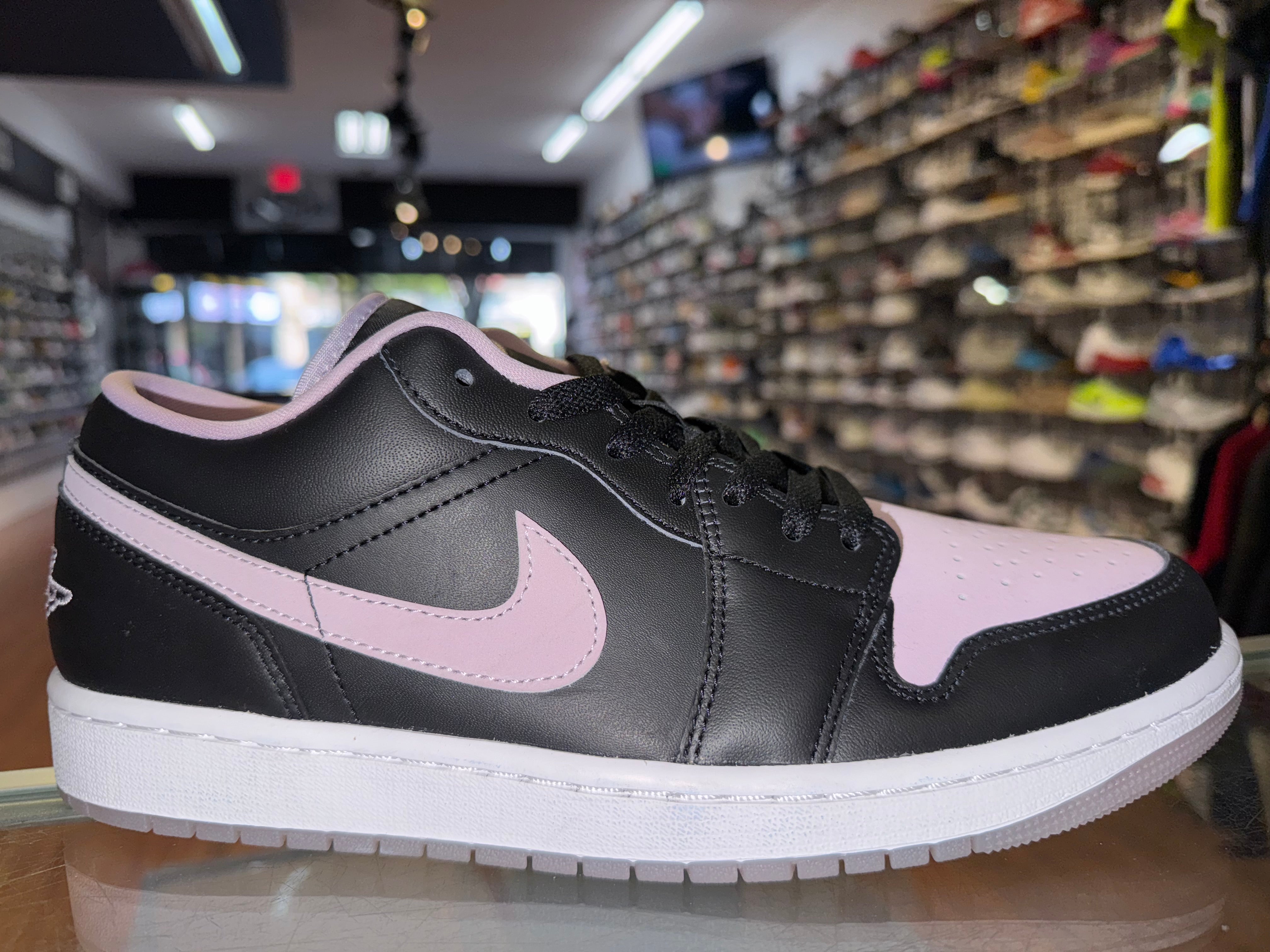 Size 10 Air Jordan 1 Low "Black Iced Lilac" Brand New