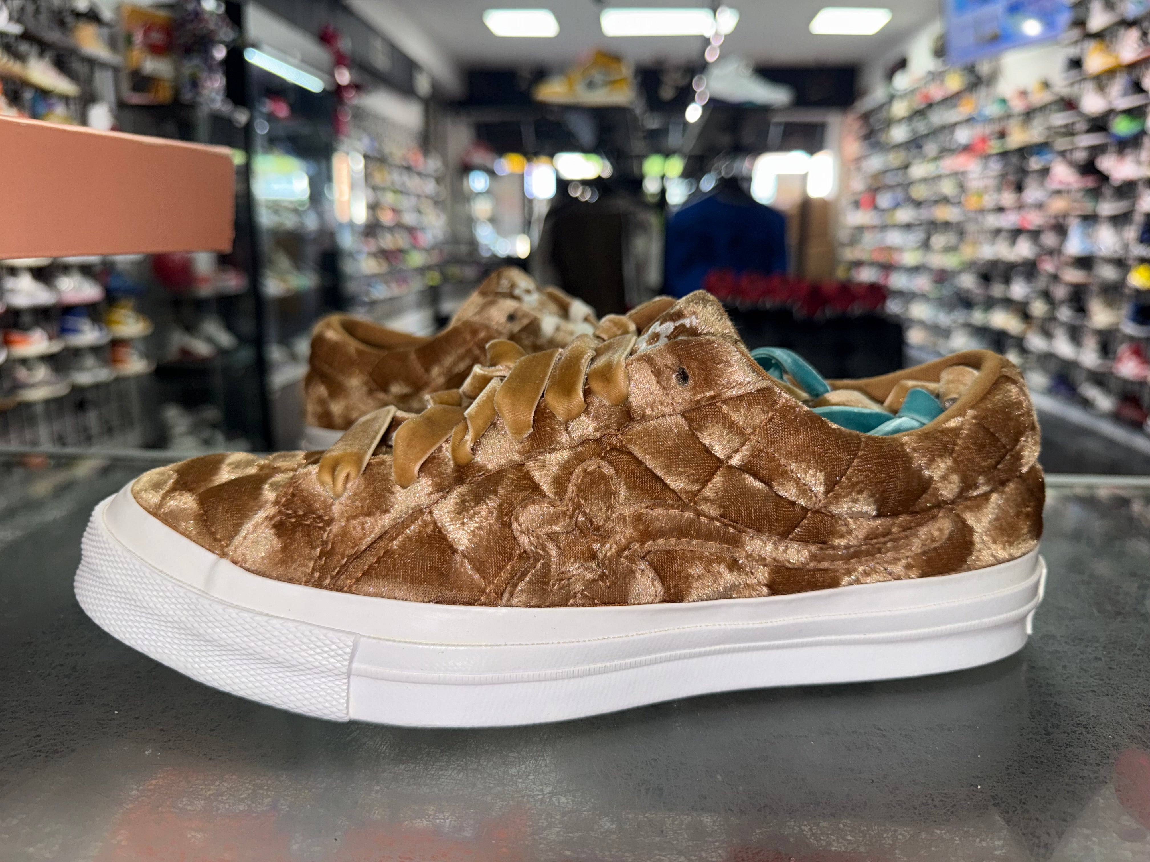 Size 8 Converse One Star Ox "Golf le Fleur Quilted Velvet"