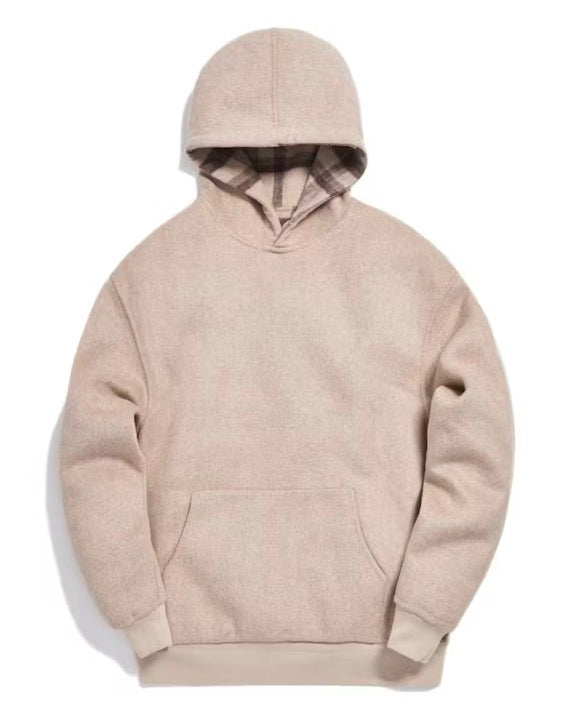 Size M Kith Wool Reversible Hoodie "Brown Plaid"
