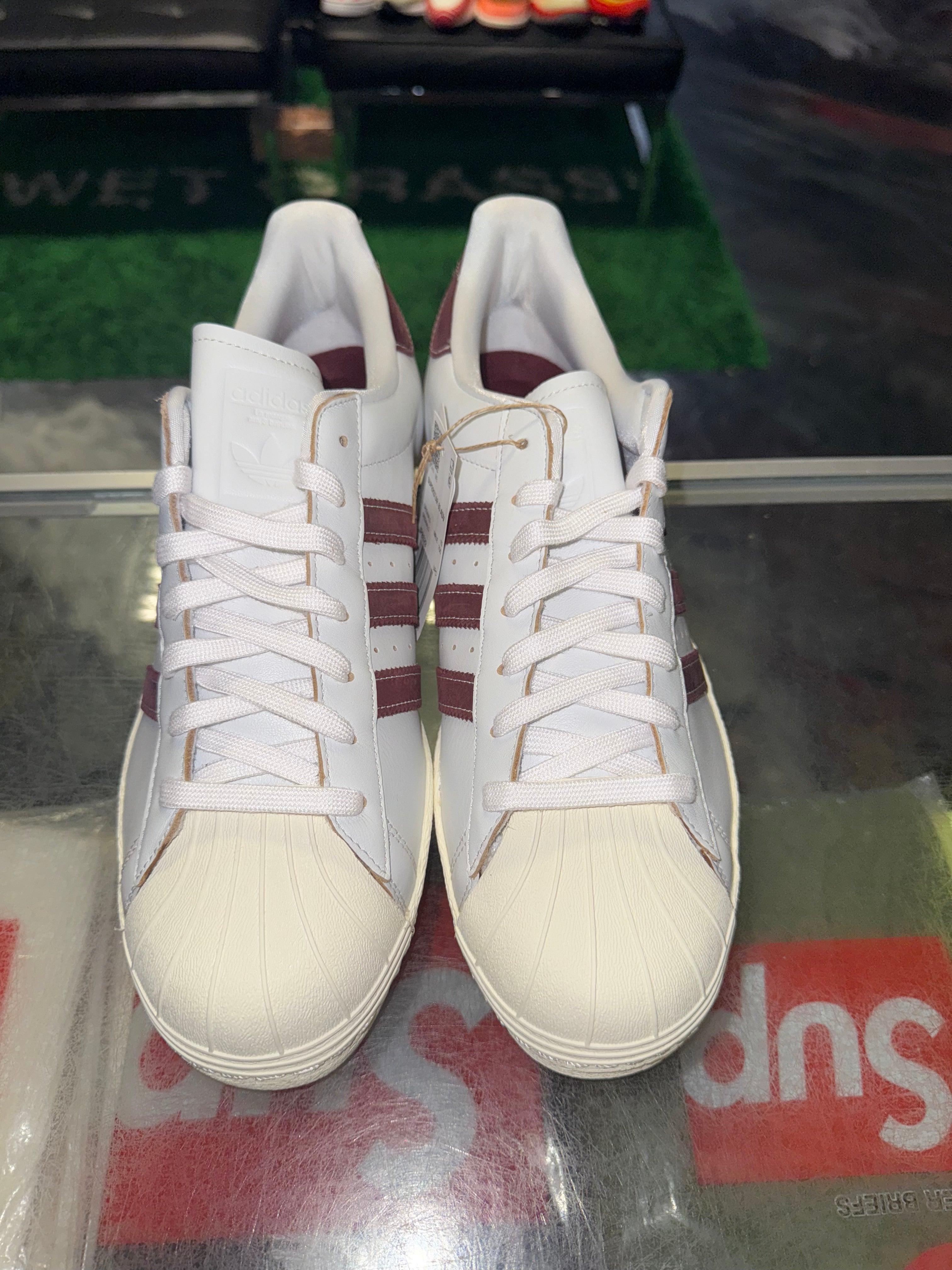 Size 10.5 Adidas Superstar 80 DV "Shadow Red" Brand New