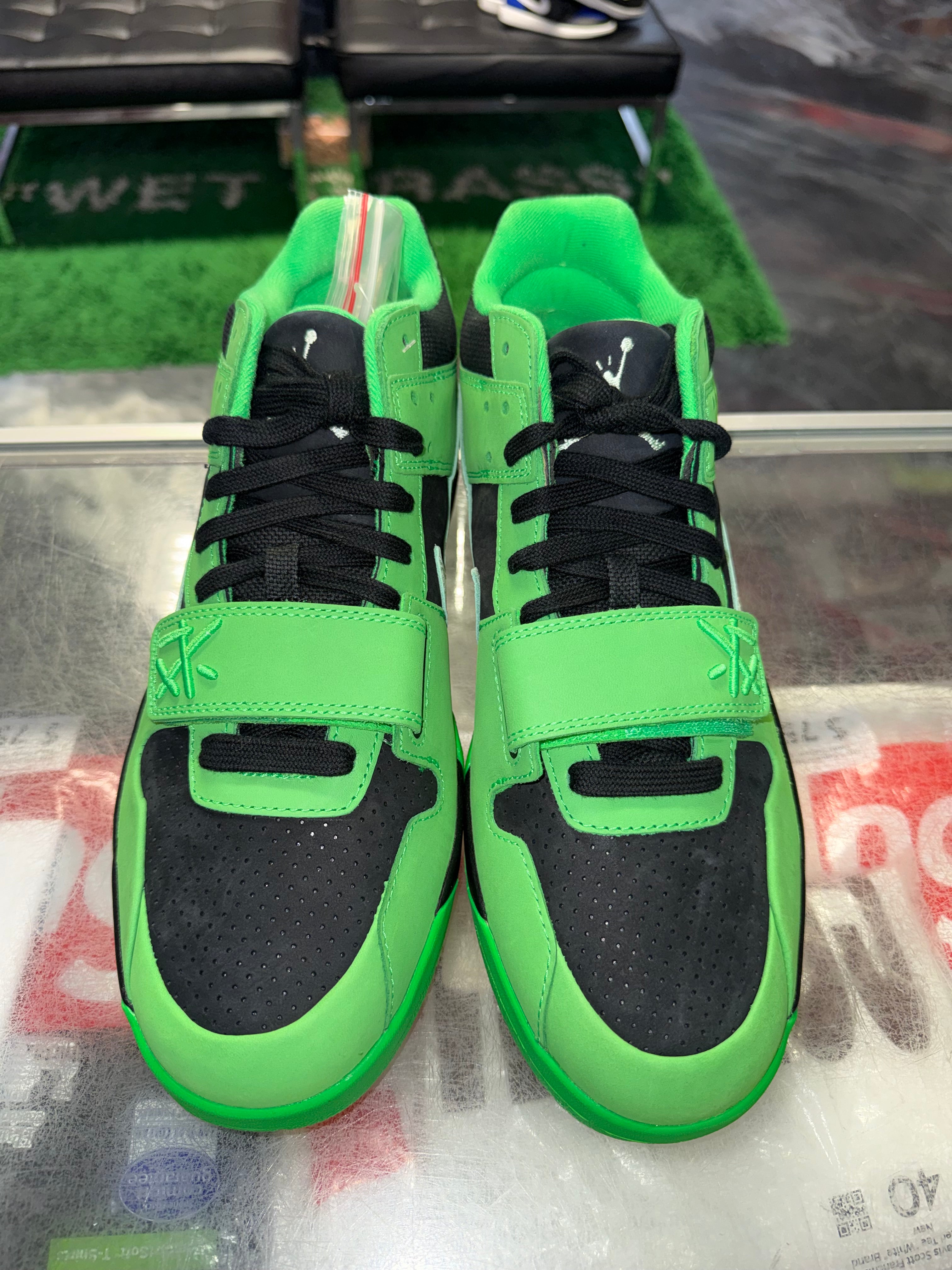 Size 10.5 Jordan CJ1 T-Rexx Travis Scott "Green Spark" Brand New