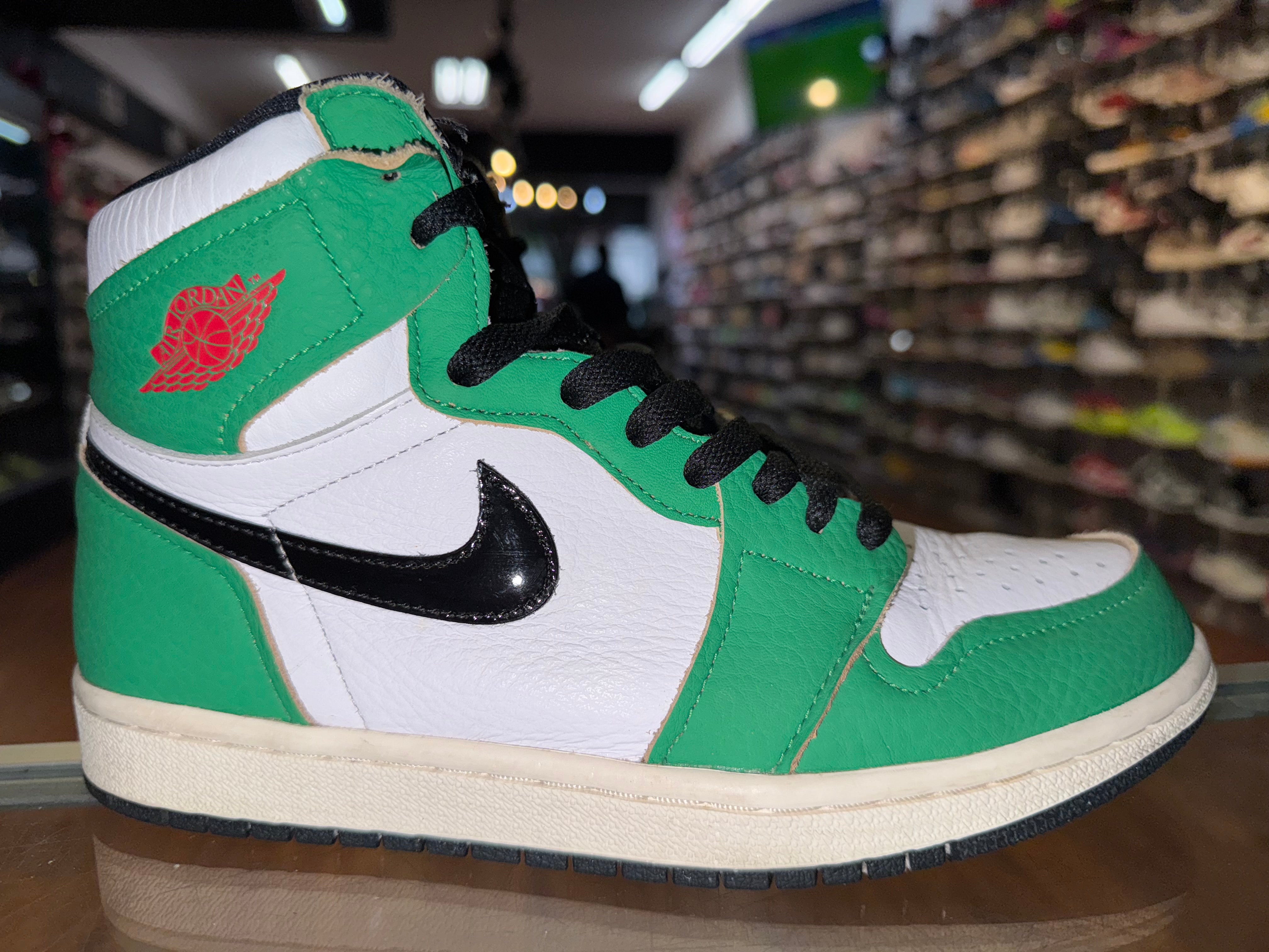 Size 5.5 (7W) Air Jordan 1 "Lucky Green"