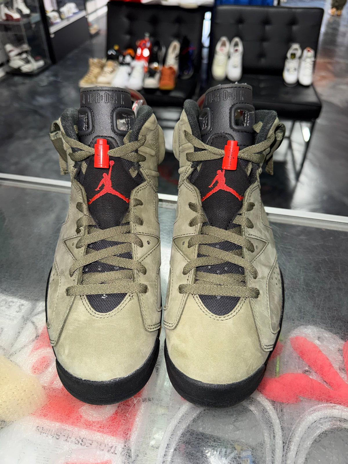 Size 9 Air Jordan 6 Travis Scott "Olive" Brand New