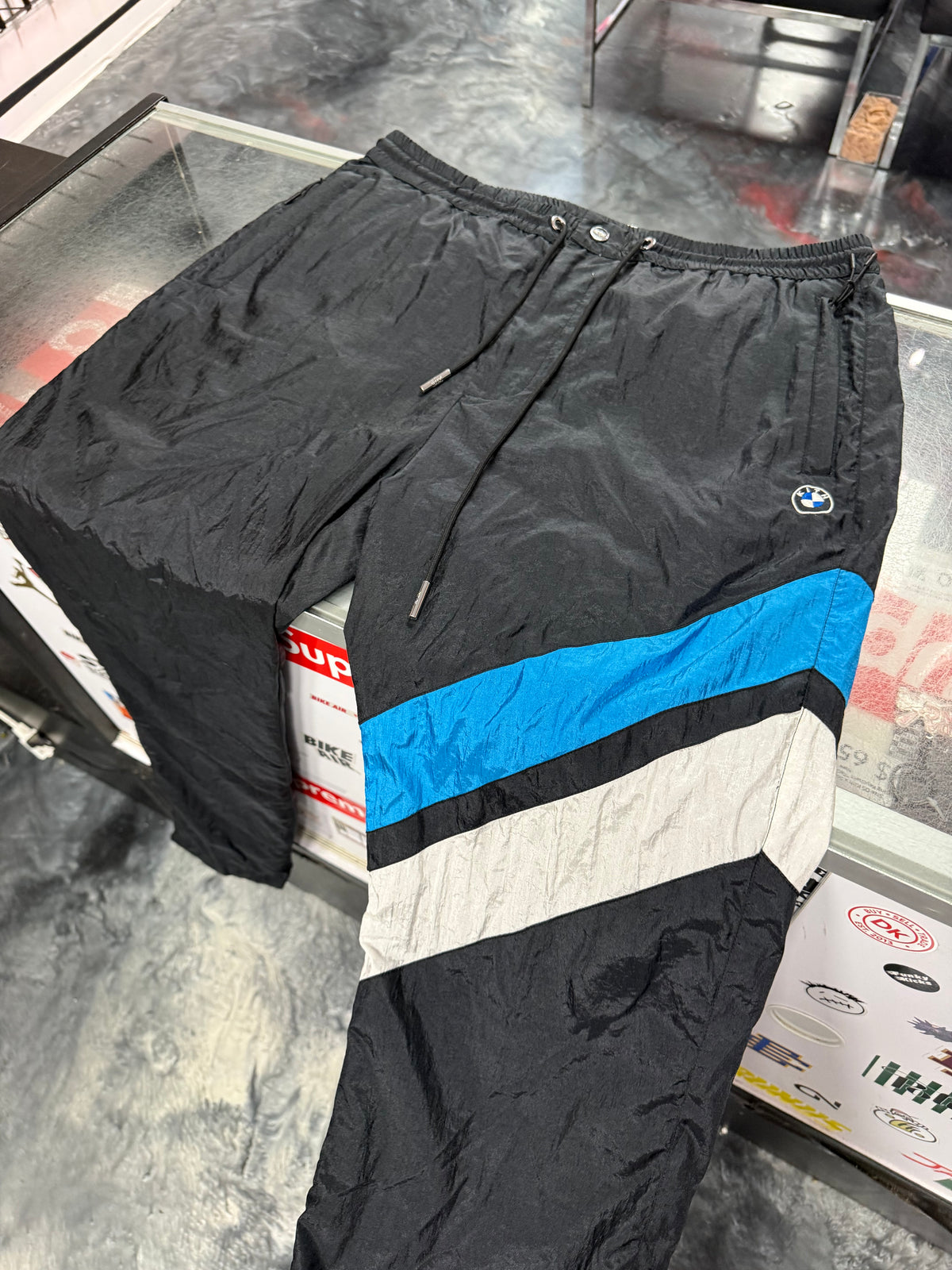 Size L Kith x BMW Track Pants “Black/Blue”