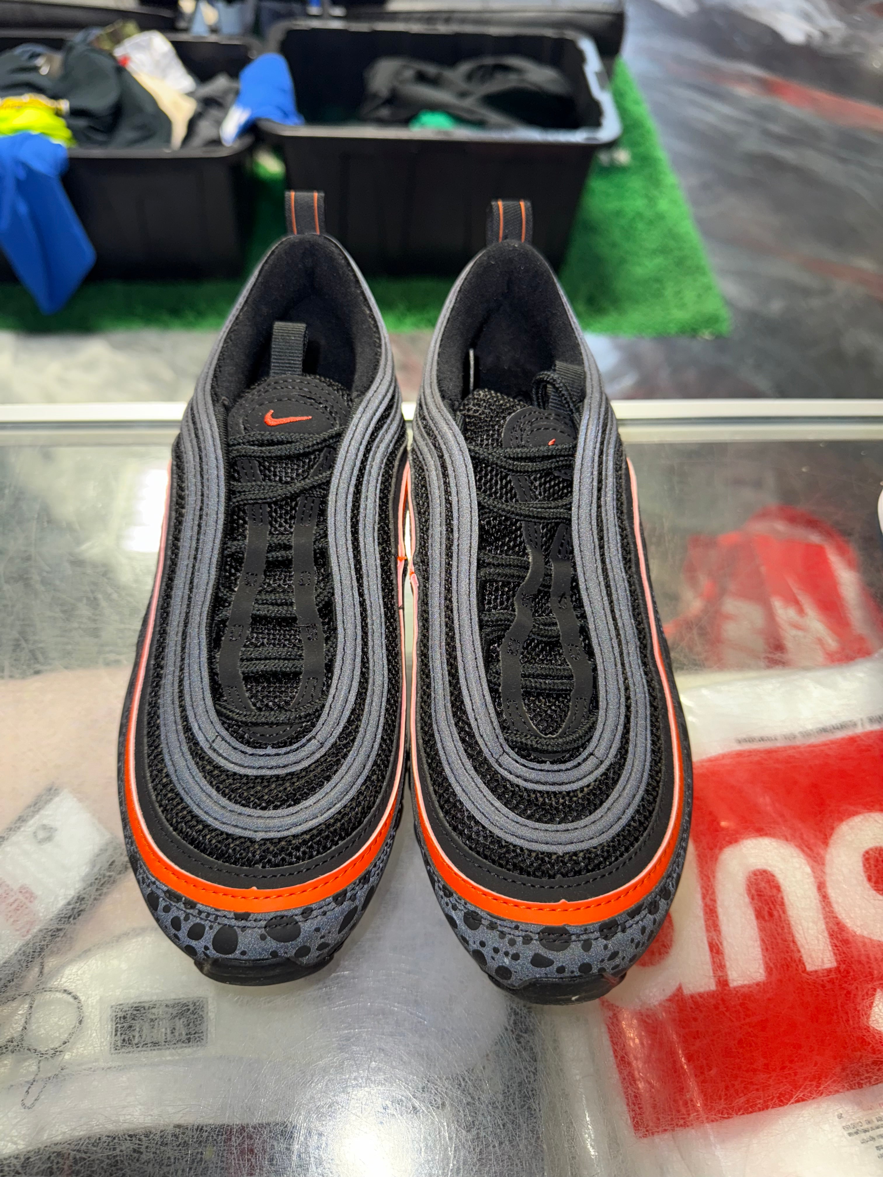 Size 6.5y Air Max 97 "Black Safety Orange" Brand New