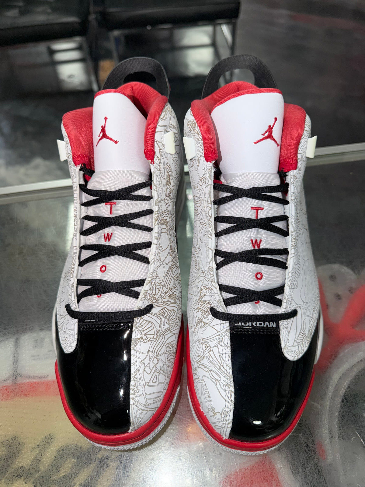 Size 9 Jordan Dub Zero "White Varsity Red" Brand New
