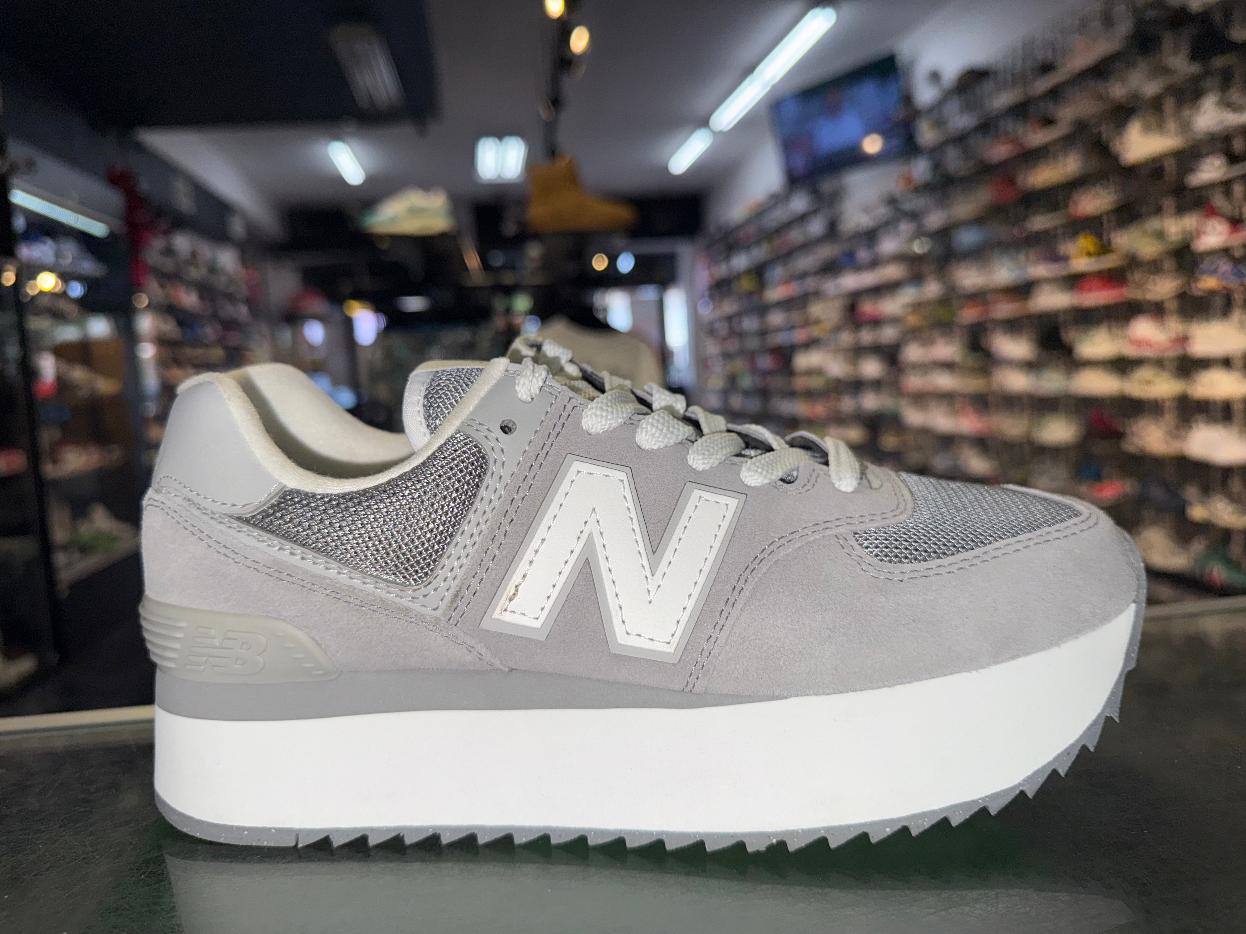Size 7.5 (9W) New Balance 574 Platform “Grey”