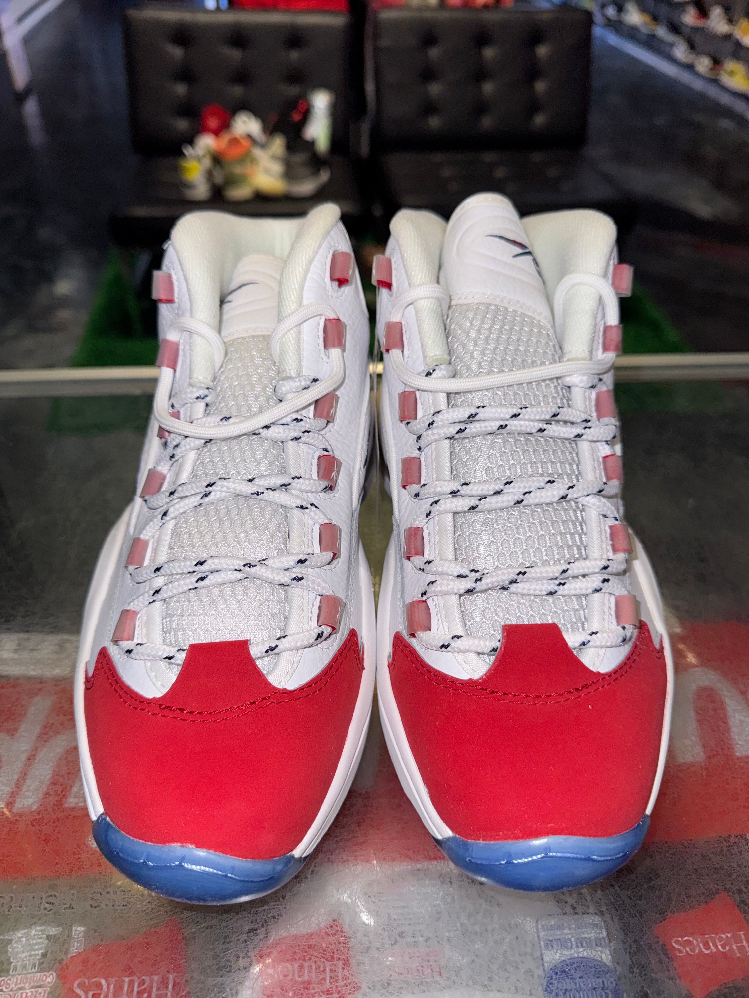 Size 8.5 Reebok Question Mid "Red Toe 25th Anniversary" Brand New